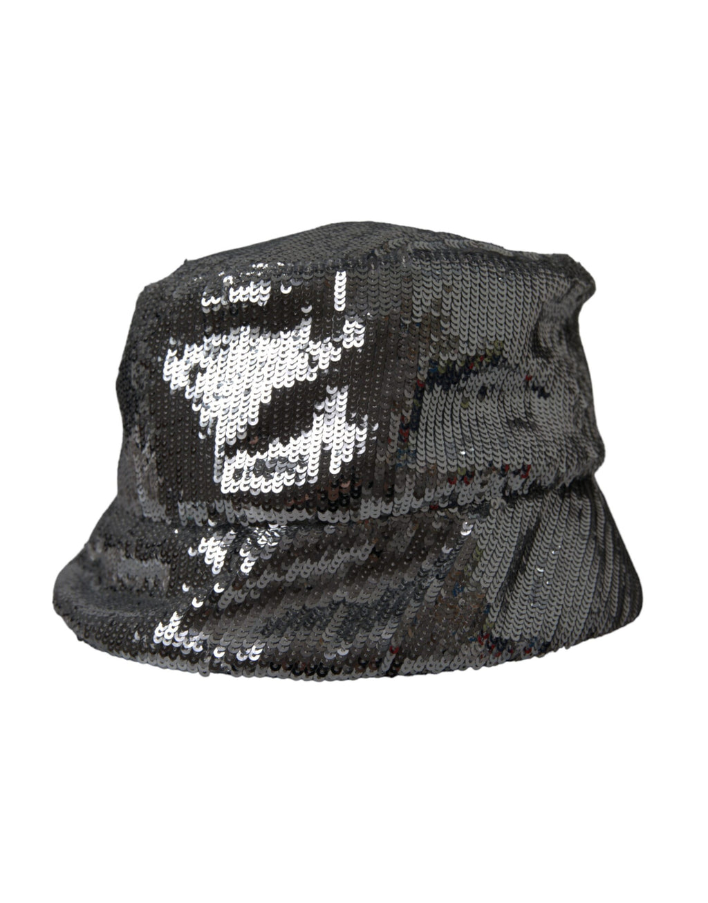 Dolce &amp; Gabbana – Silberner Nylon-Bucket-Hut mit Pailletten für Herren