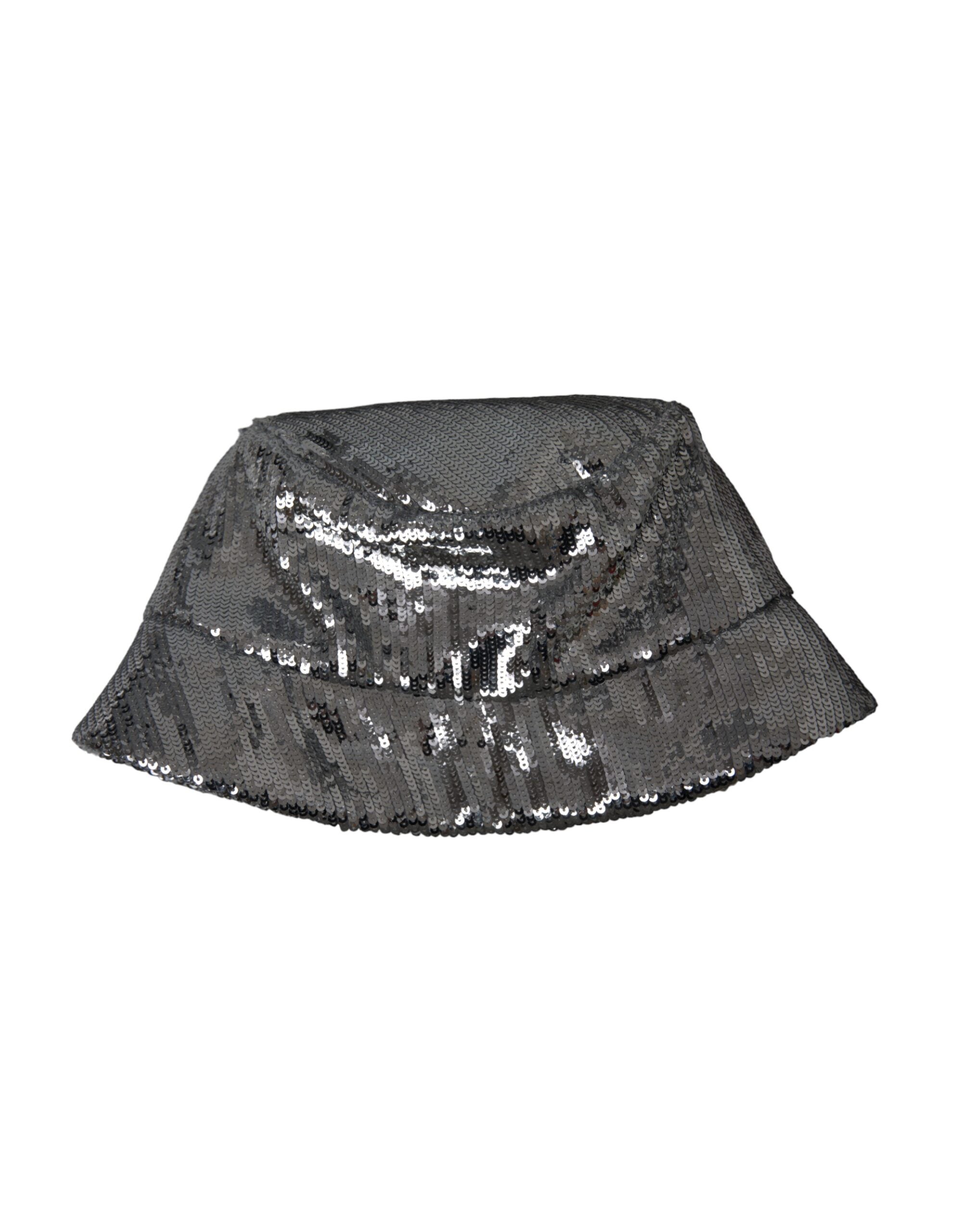 Dolce &amp; Gabbana – Silberner Nylon-Bucket-Hut mit Pailletten für Herren
