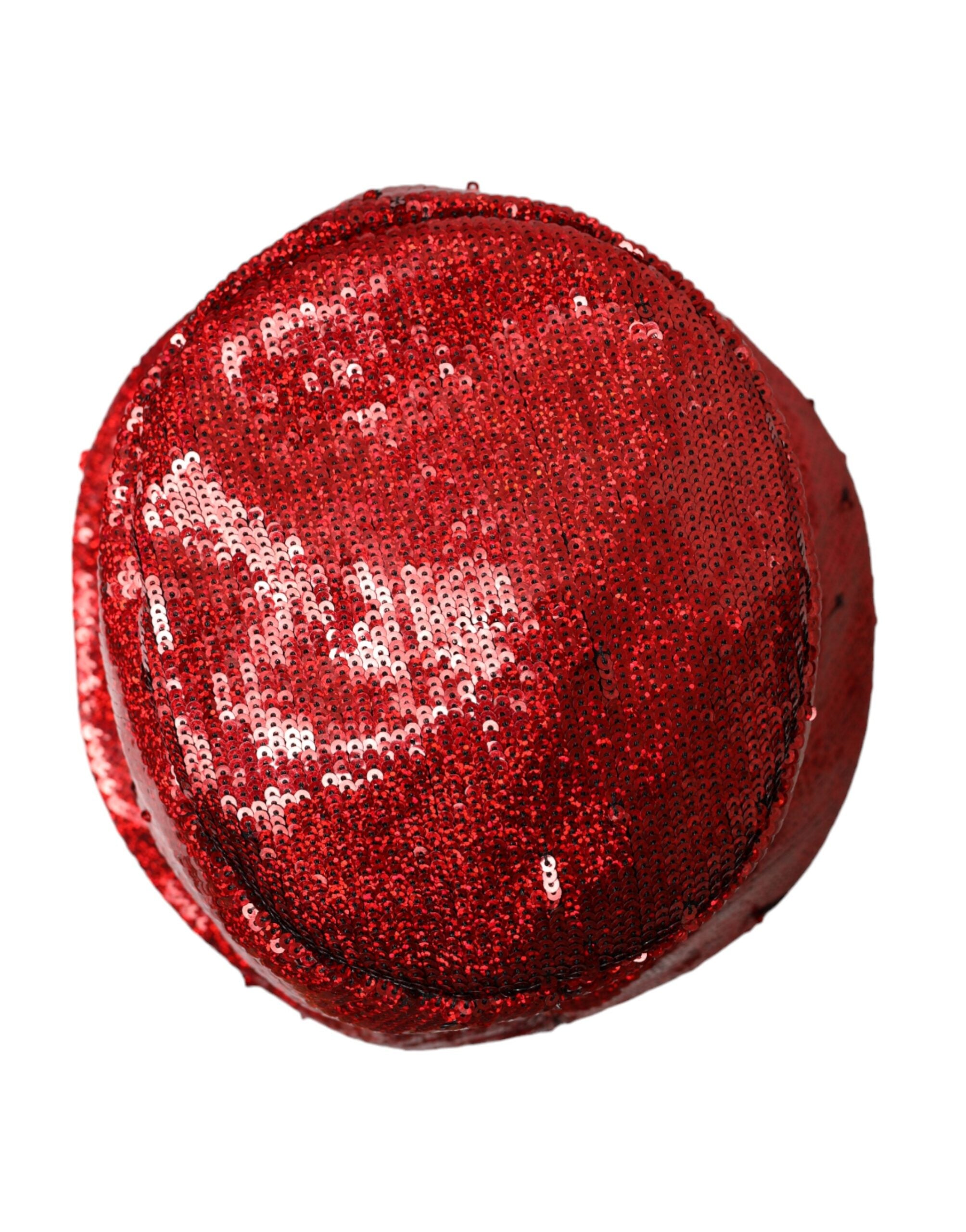 Dolce &amp; Gabbana – Roter Nylon-Bucket-Hut mit Pailletten für Herren
