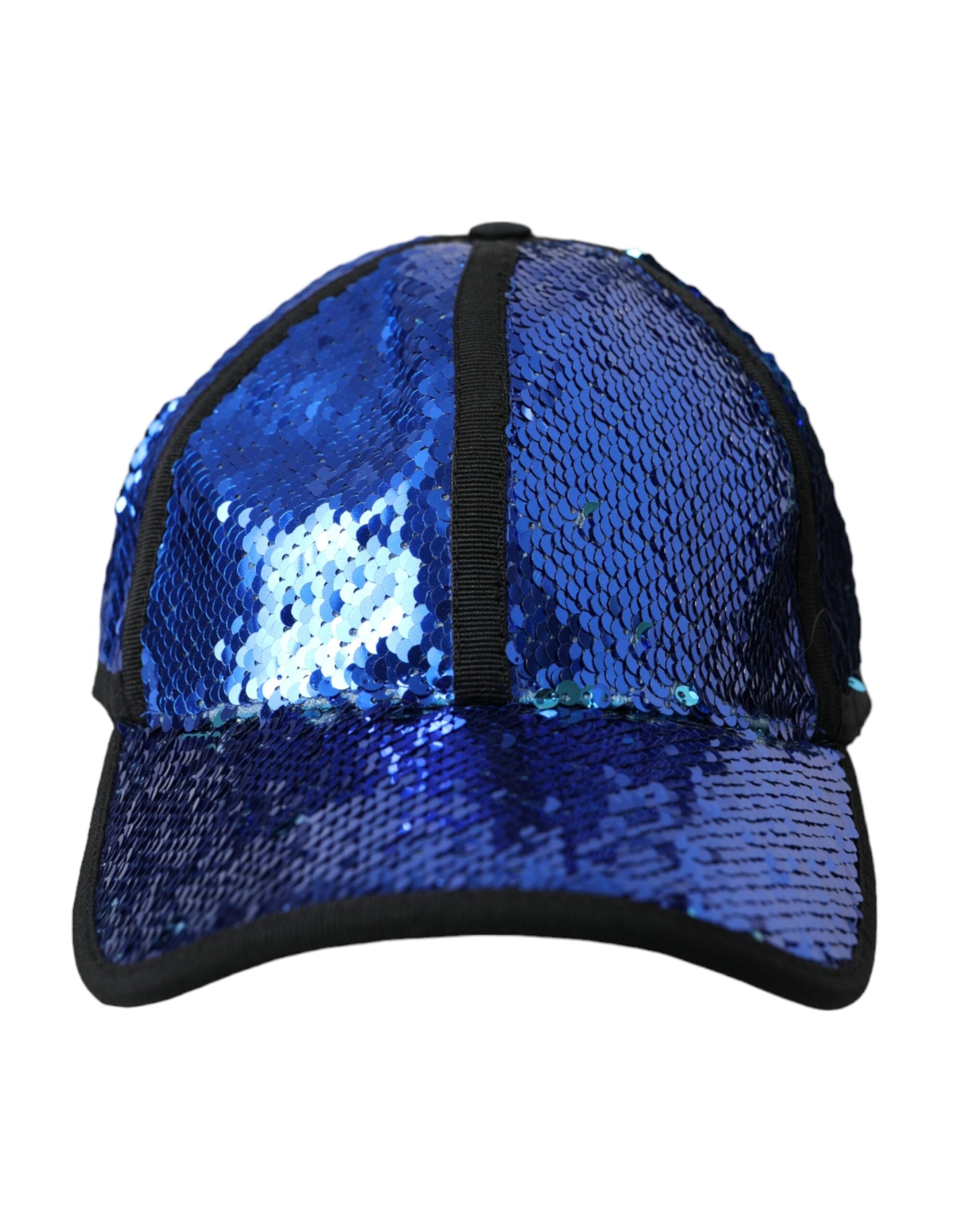 Dolce &amp; Gabbana Royalblaue Baseballmütze mit Pailletten für Herren
