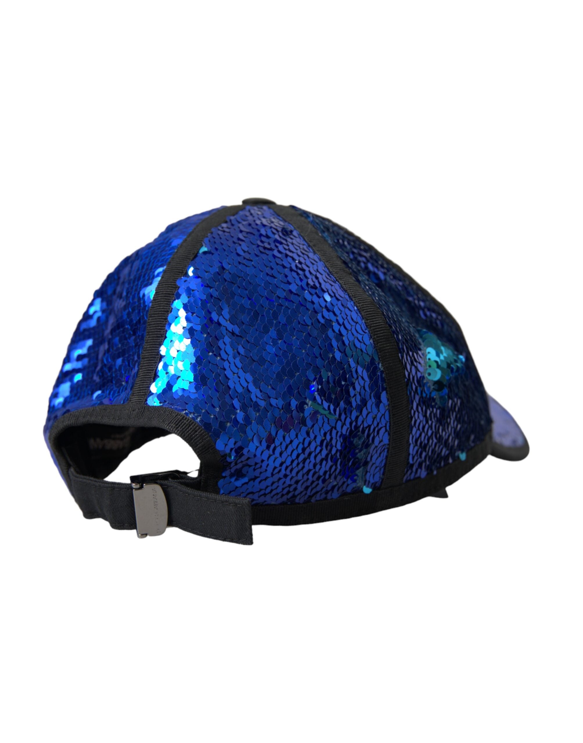 Dolce &amp; Gabbana Royalblaue Baseballmütze mit Pailletten für Herren
