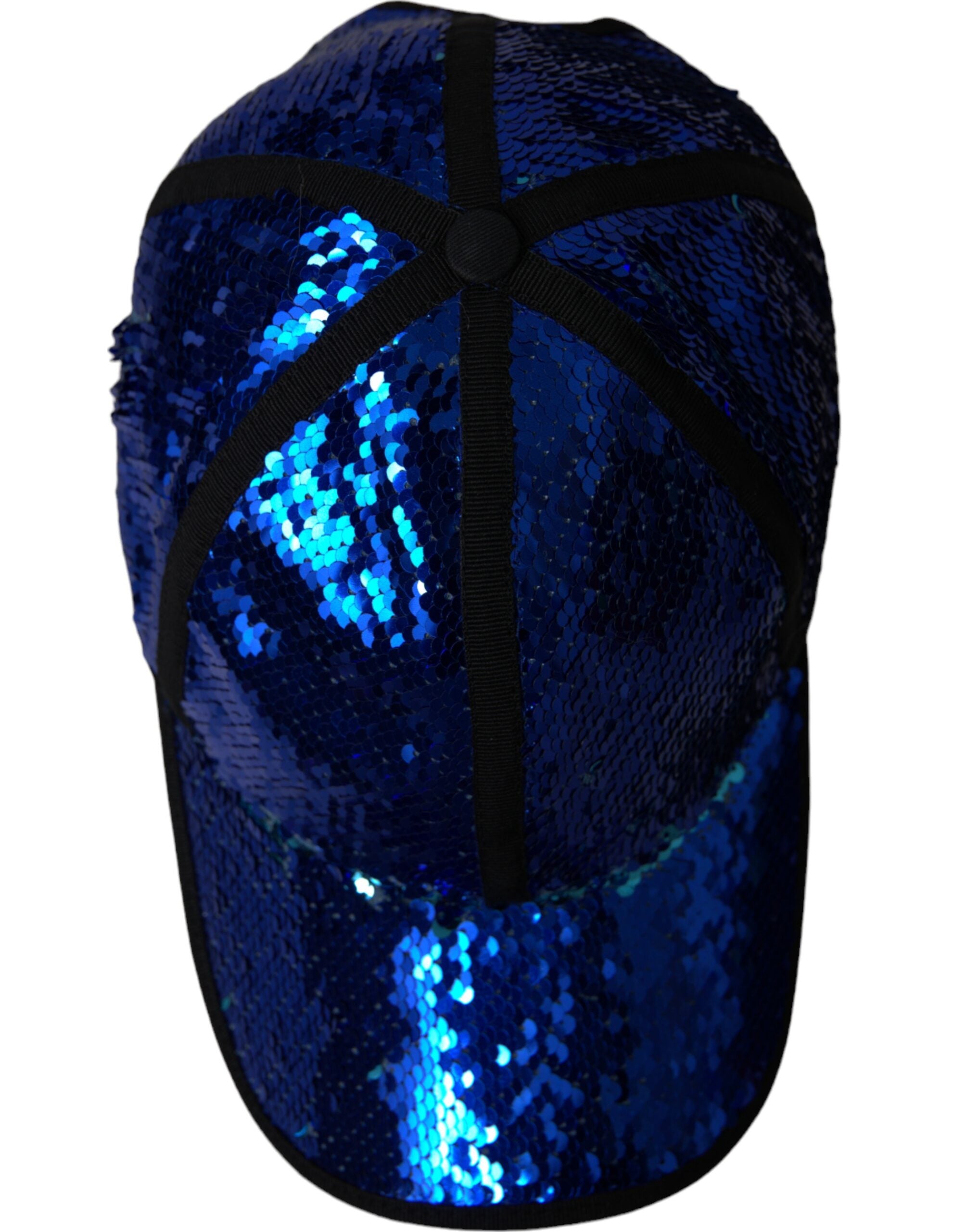Dolce &amp; Gabbana Royalblaue Baseballmütze mit Pailletten für Herren
