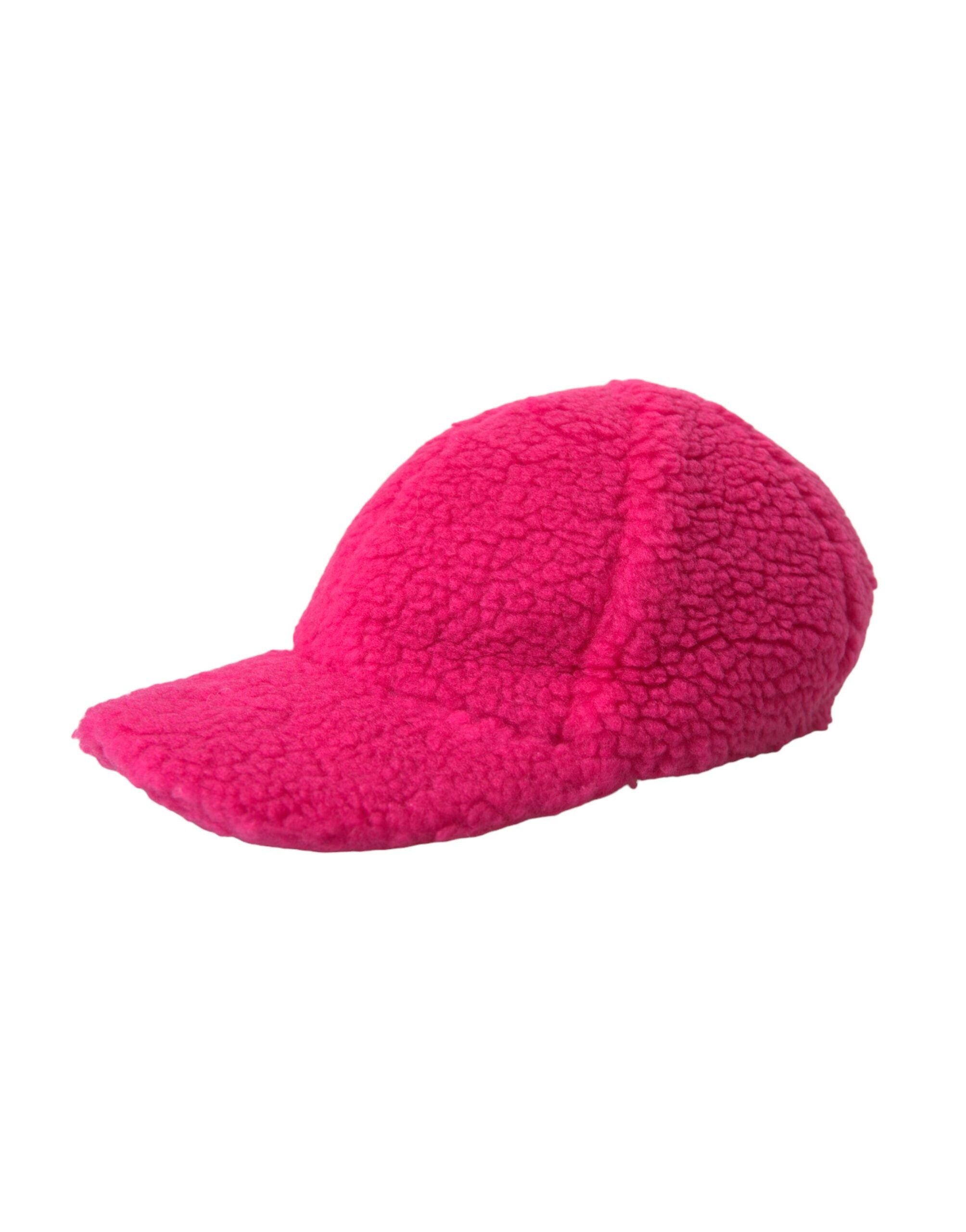 Dolce &amp; Gabbana – Baseballmütze aus Fleece-Plüsch, Rosa, Herren