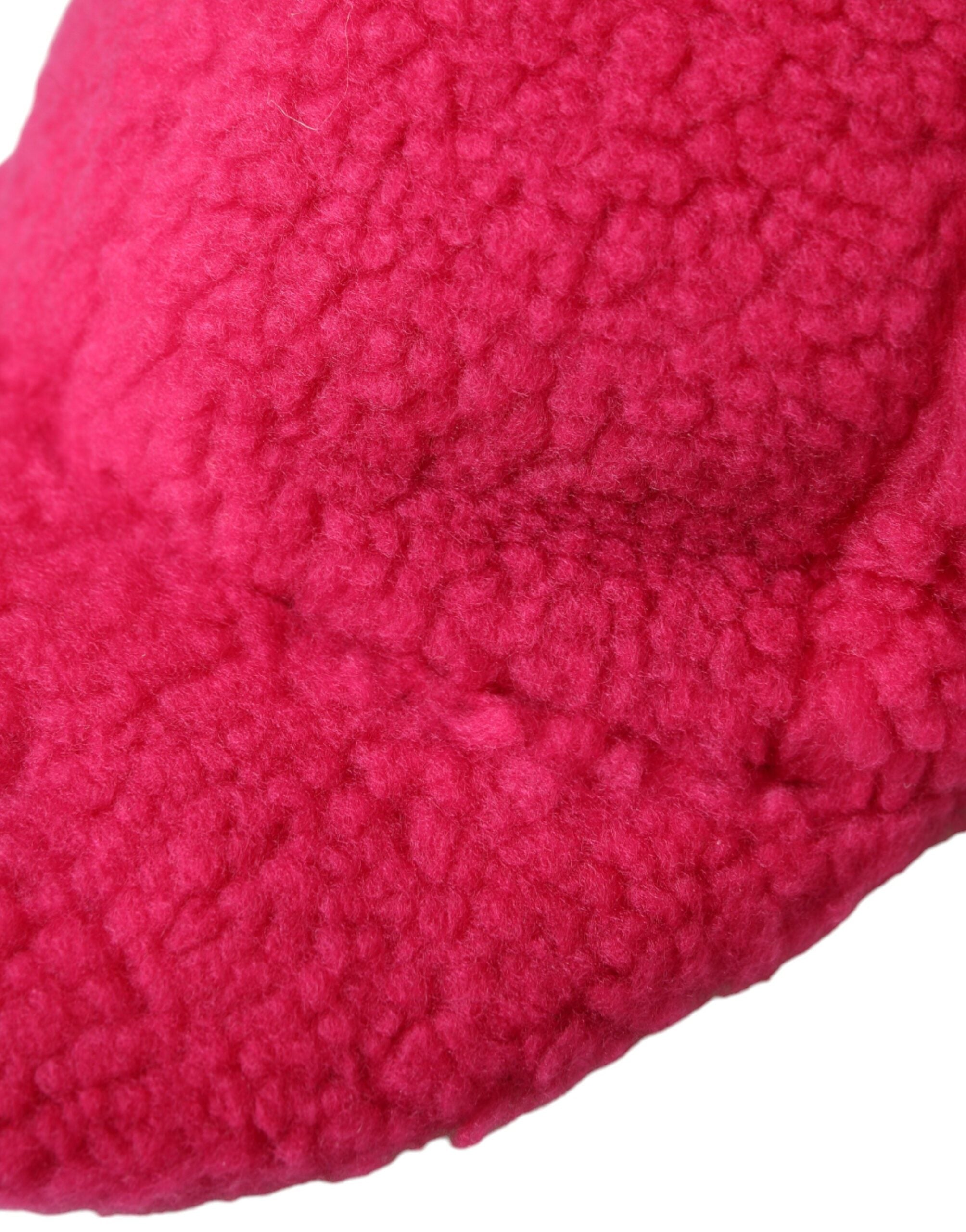 Dolce &amp; Gabbana – Baseballmütze aus Fleece-Plüsch, Rosa, Herren