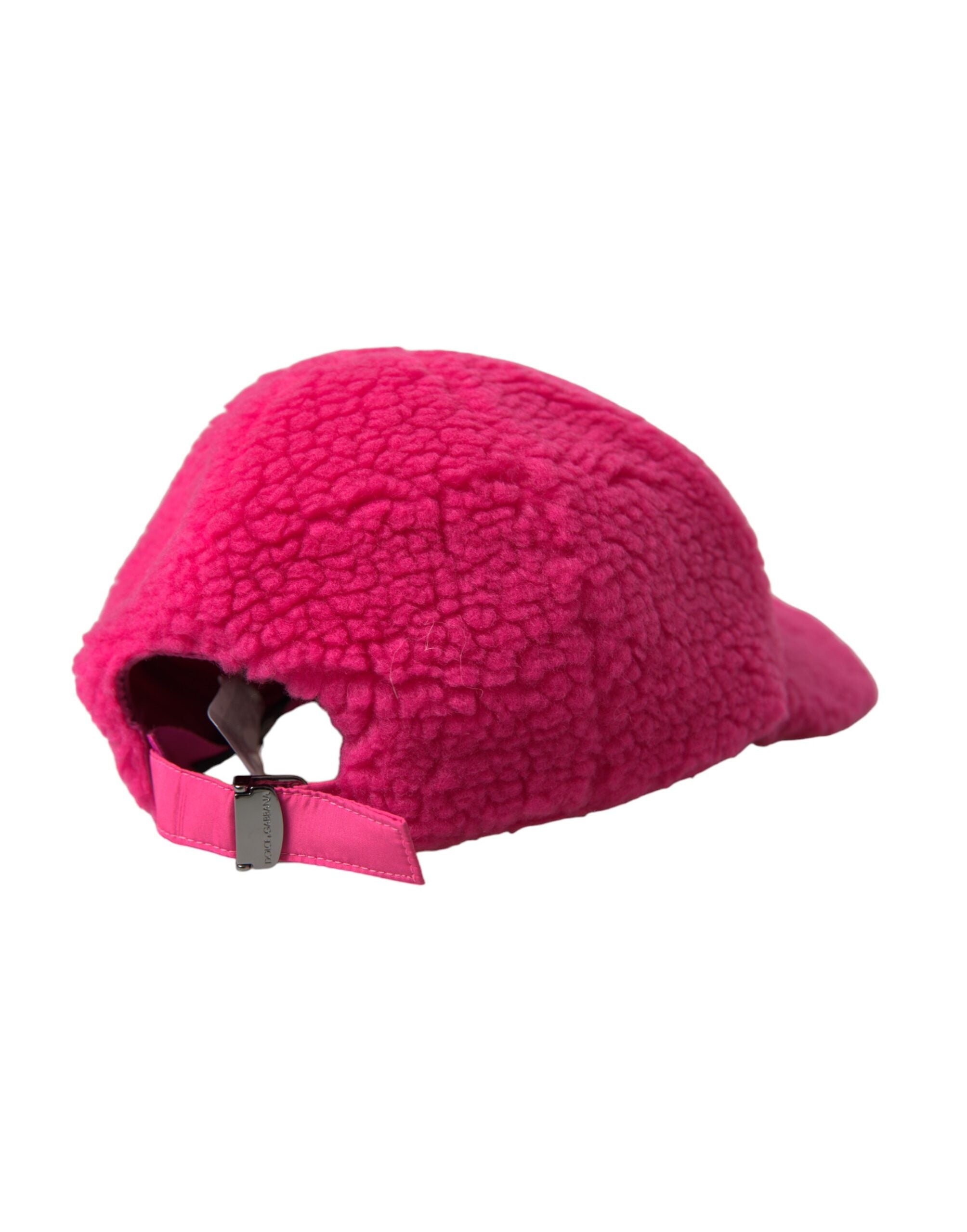 Dolce &amp; Gabbana – Baseballmütze aus Fleece-Plüsch, Rosa, Herren