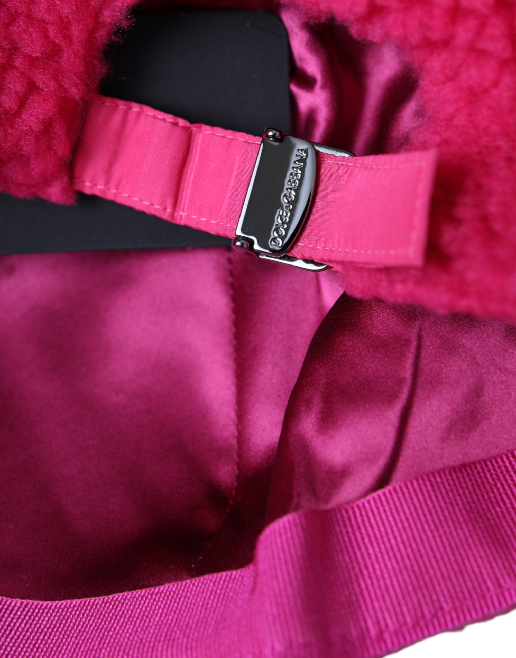 Dolce &amp; Gabbana – Baseballmütze aus Fleece-Plüsch, Rosa, Herren