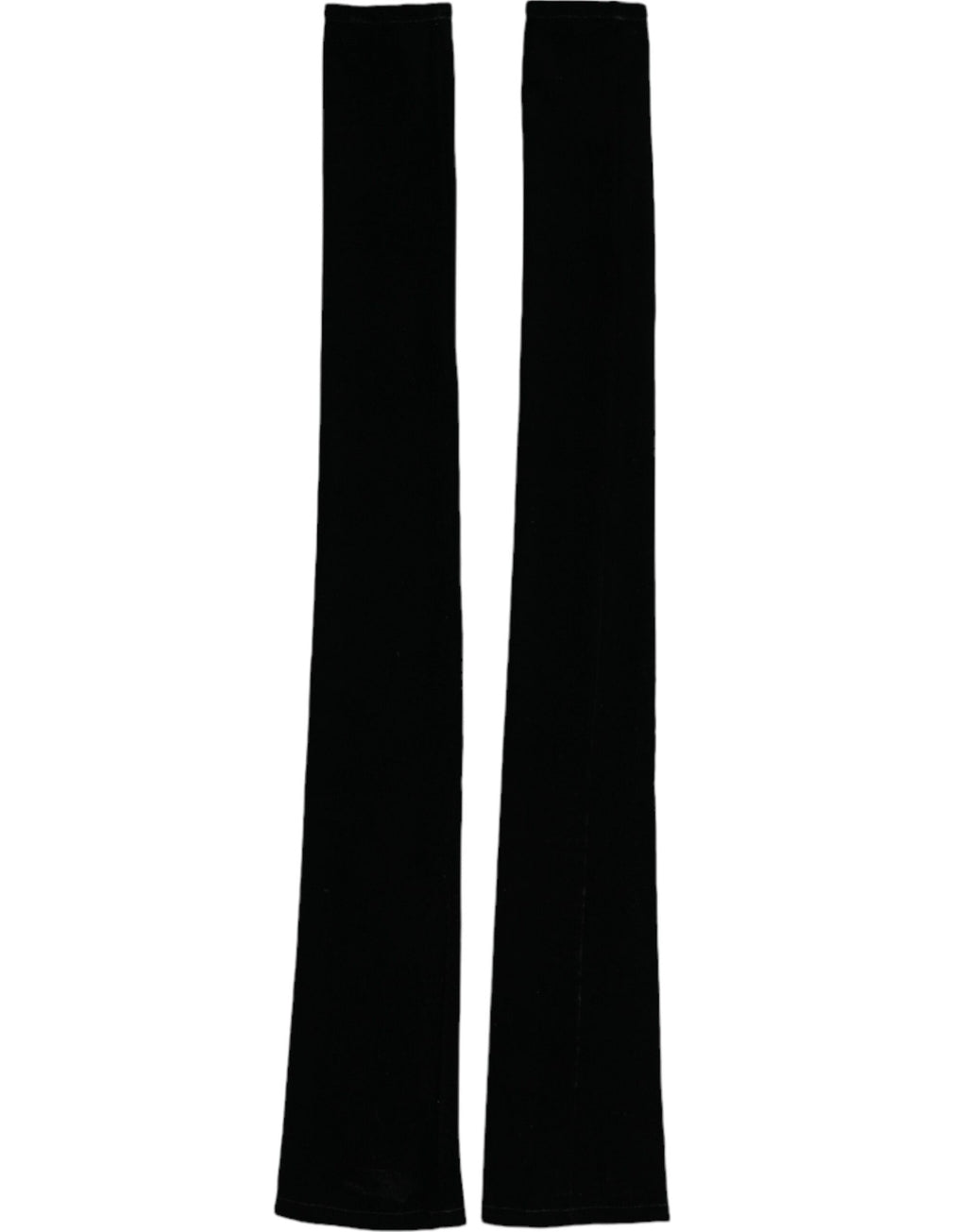 Dolce &amp; Gabbana – Lange, fingerlose Handschuhe aus schwarzem Nylon mit Ellenbogenschutz
