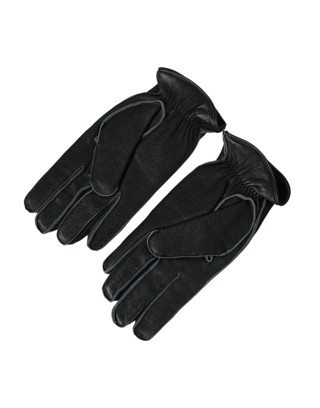 Dolce &amp; Gabbana – Handgelenklange Handschuhe aus schwarzem Hirschleder