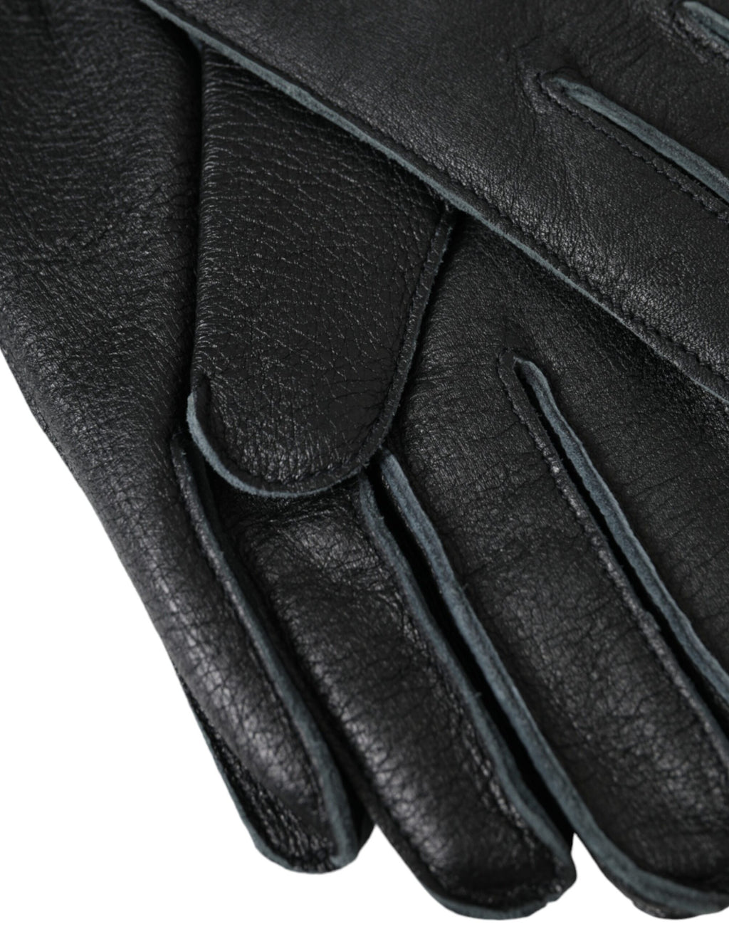 Dolce &amp; Gabbana – Handgelenklange Handschuhe aus schwarzem Hirschleder