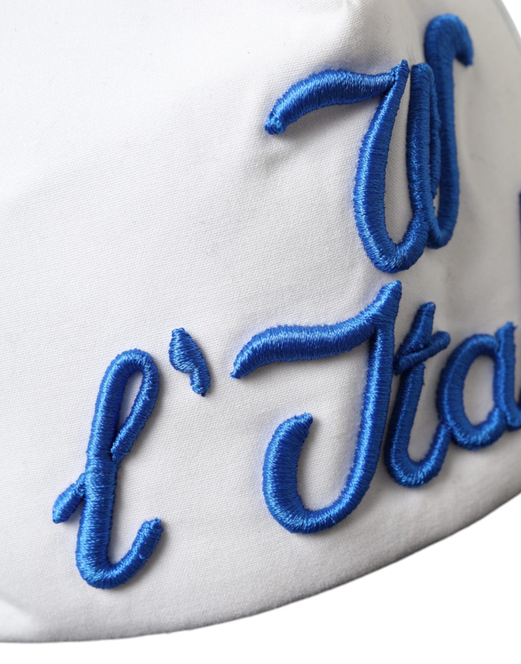 Dolce &amp; Gabbana Blau-Weiß-Schwarz Italia Mesh-Baseballmütze