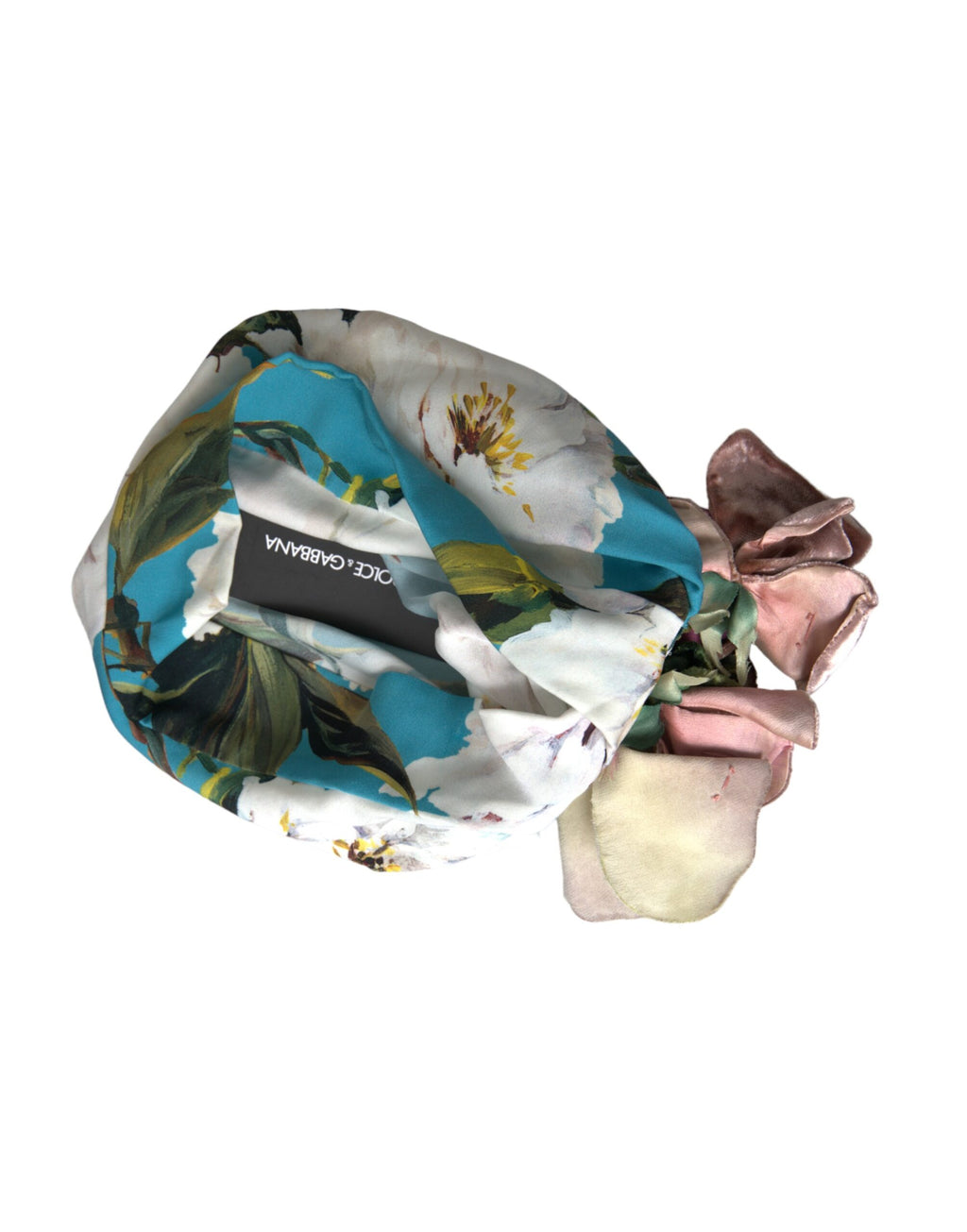 Dolce &amp; Gabbana Damen Turbanhut mit Blumenmotiv in Blau