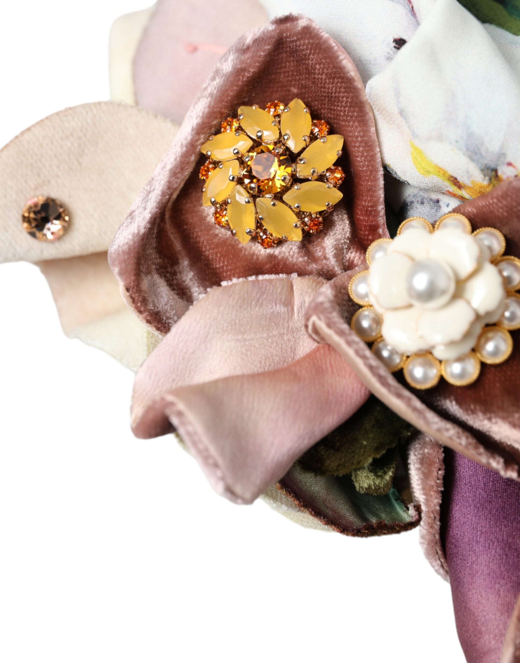 Dolce &amp; Gabbana Damen Turbanhut mit Blumenmotiv in Blau
