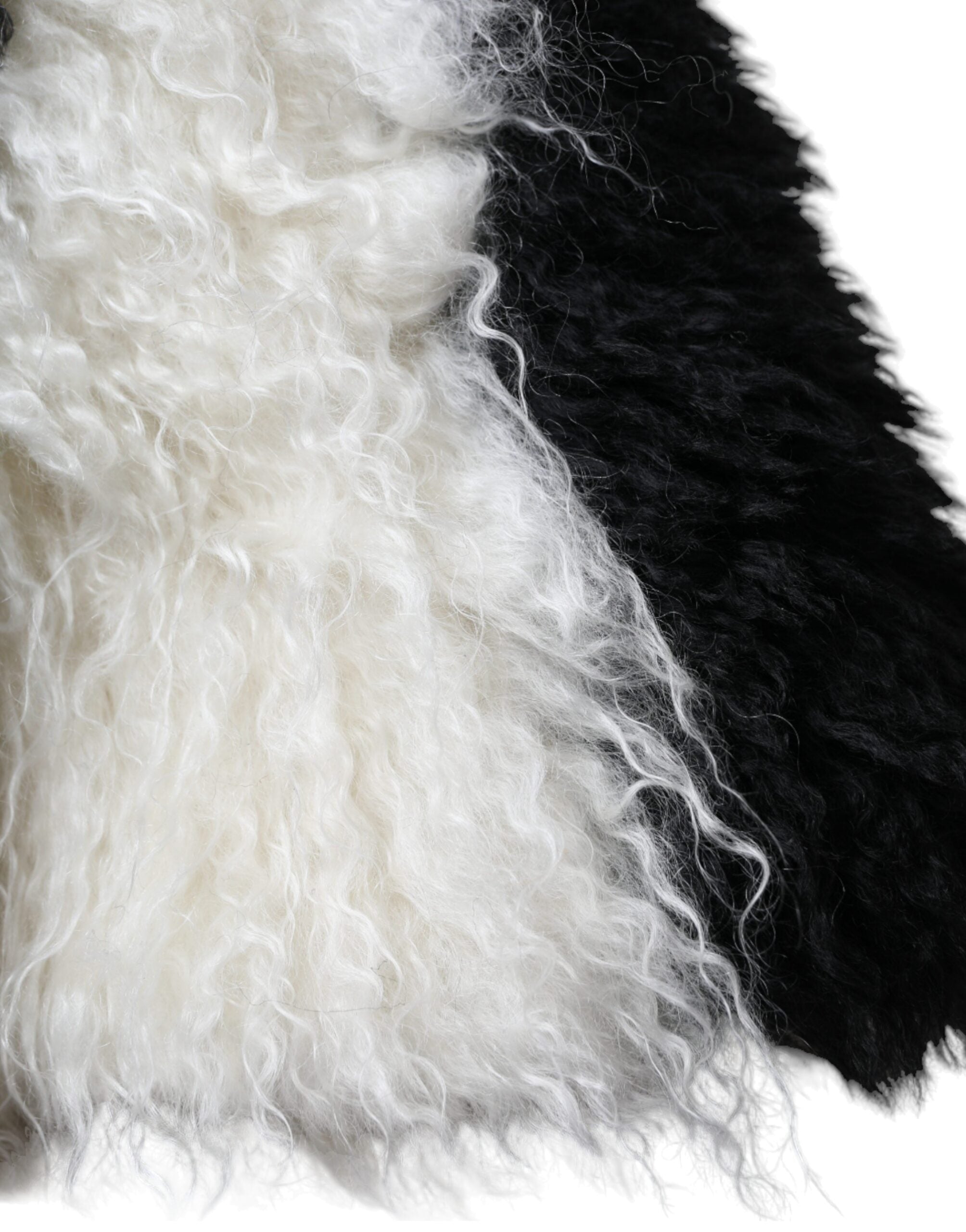 Dolce &amp; Gabbana – Fischerhut aus Mohairfell mit schwarzen und weißen Streifen