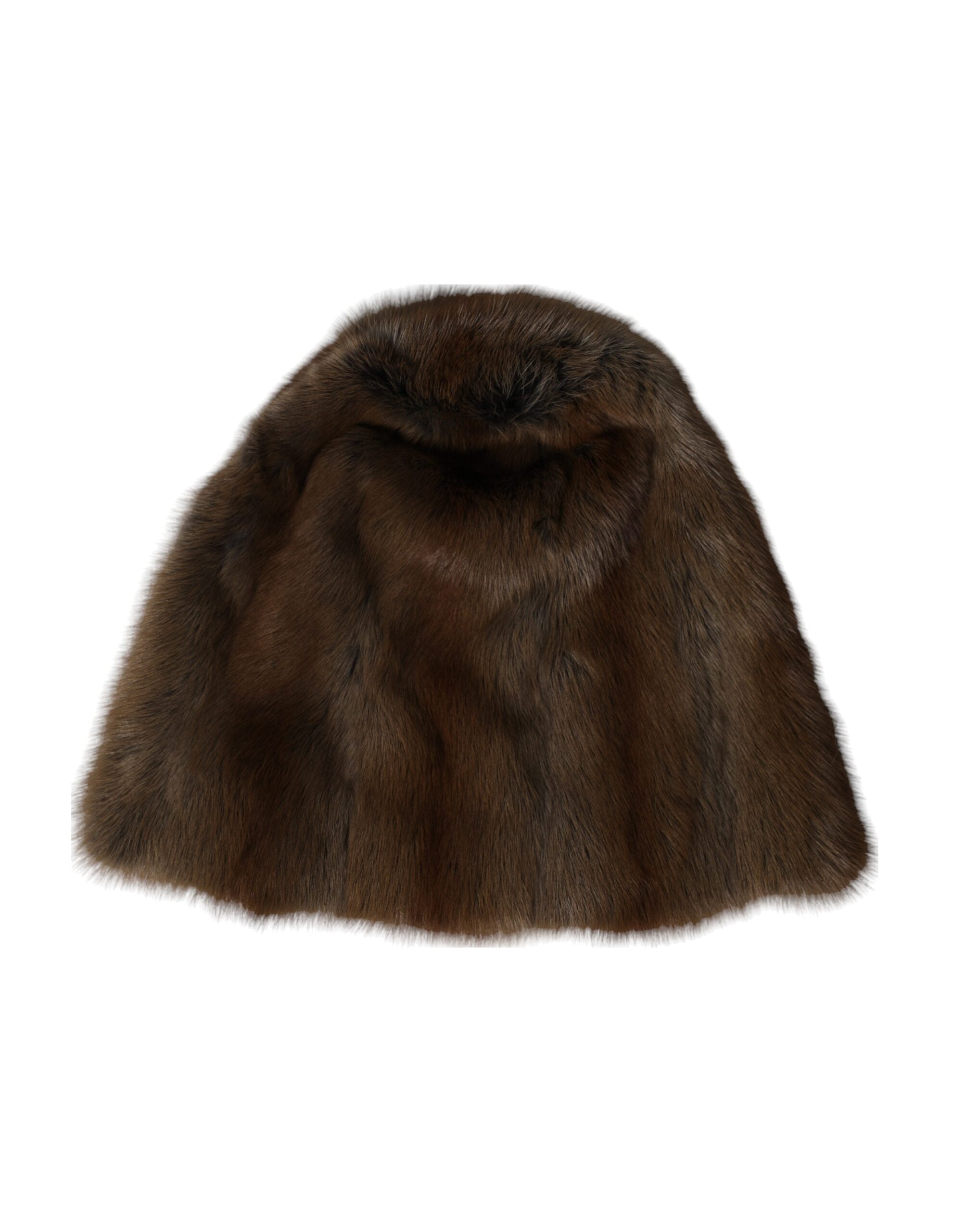 Dolce &amp; Gabbana Braune Wieselpelz-Mütze aus Kaschmir für Damen