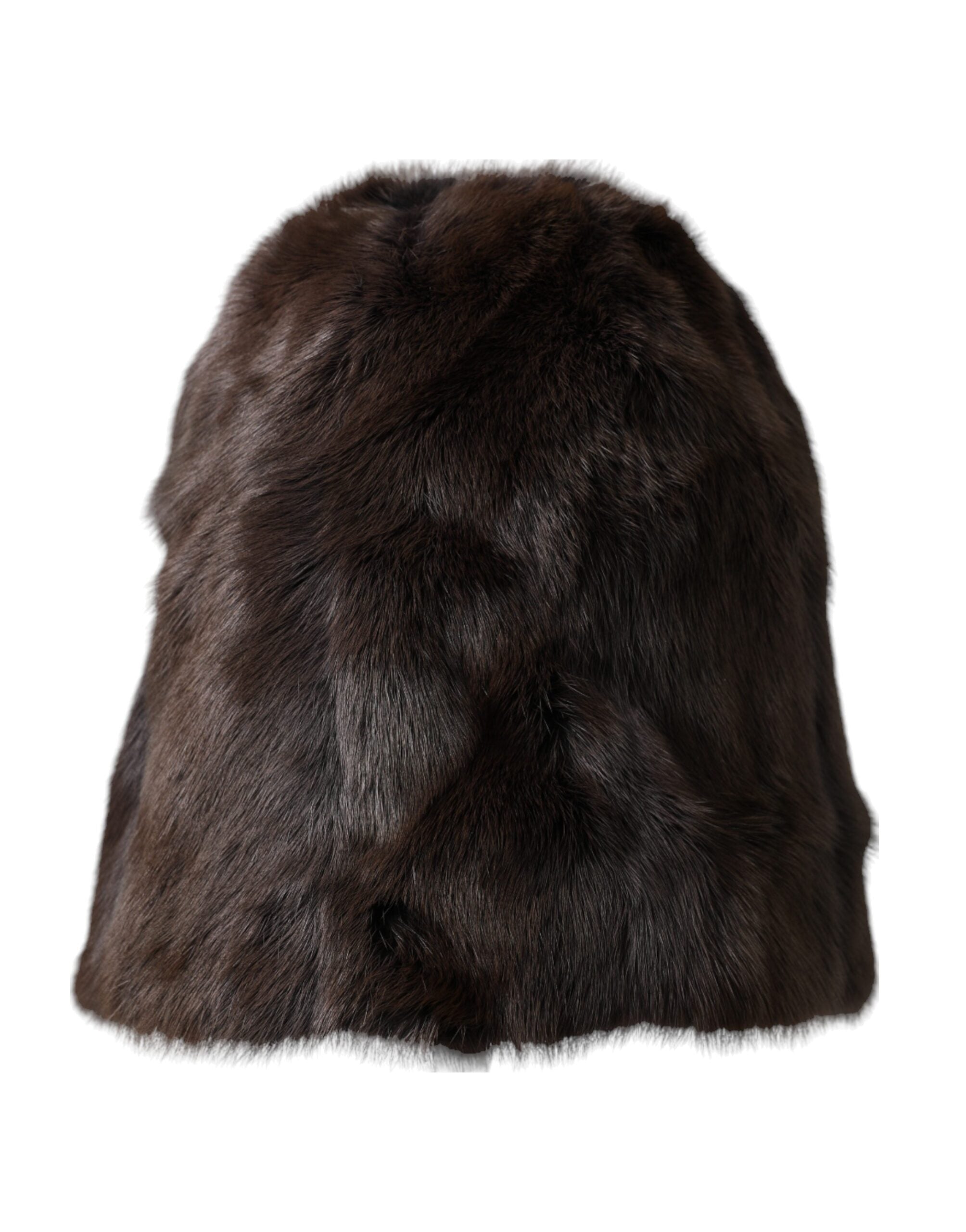 Dolce &amp; Gabbana Braune Wieselpelz-Mütze aus Kaschmir für Damen
