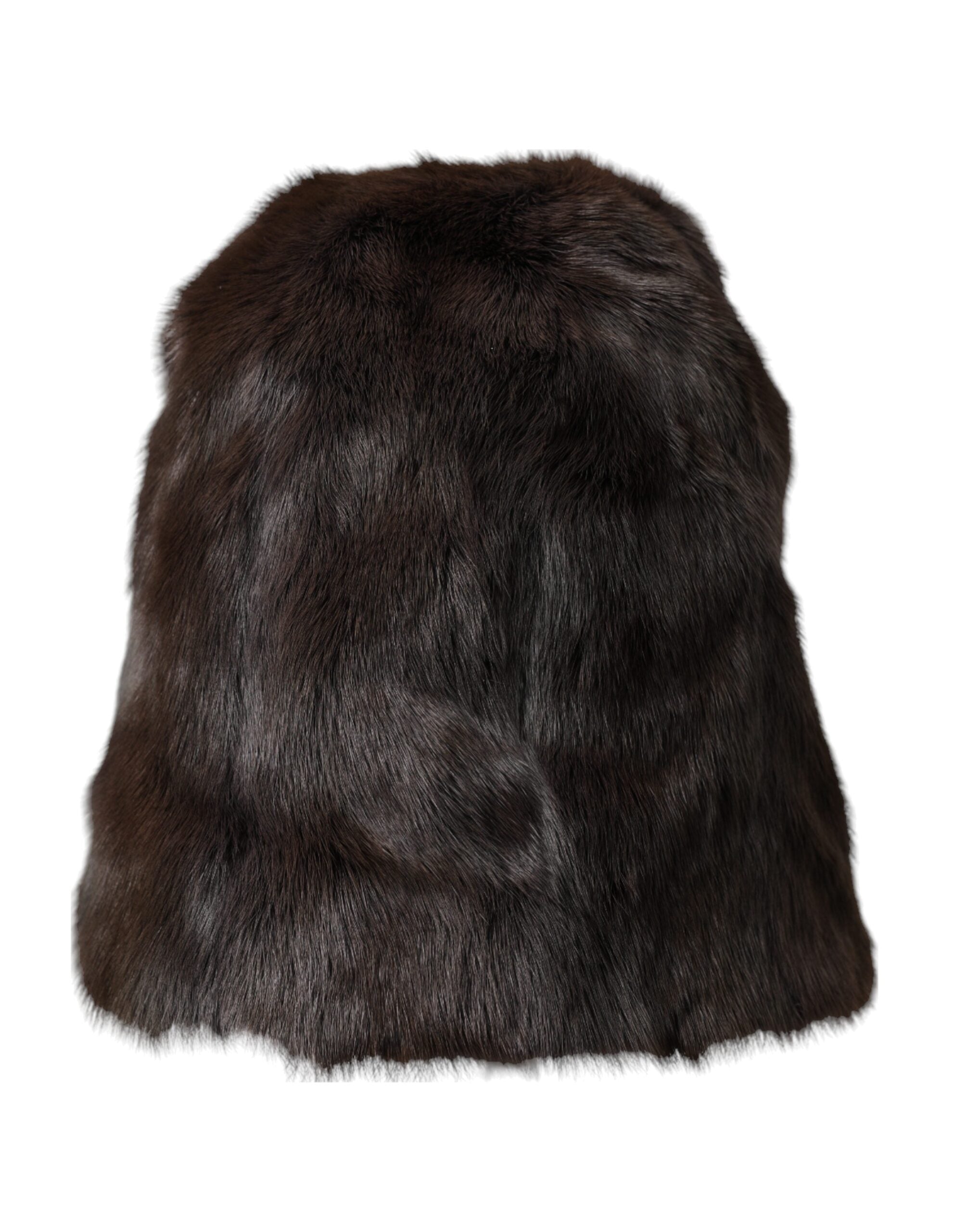 Dolce &amp; Gabbana Braune Wieselpelz-Mütze aus Kaschmir für Damen