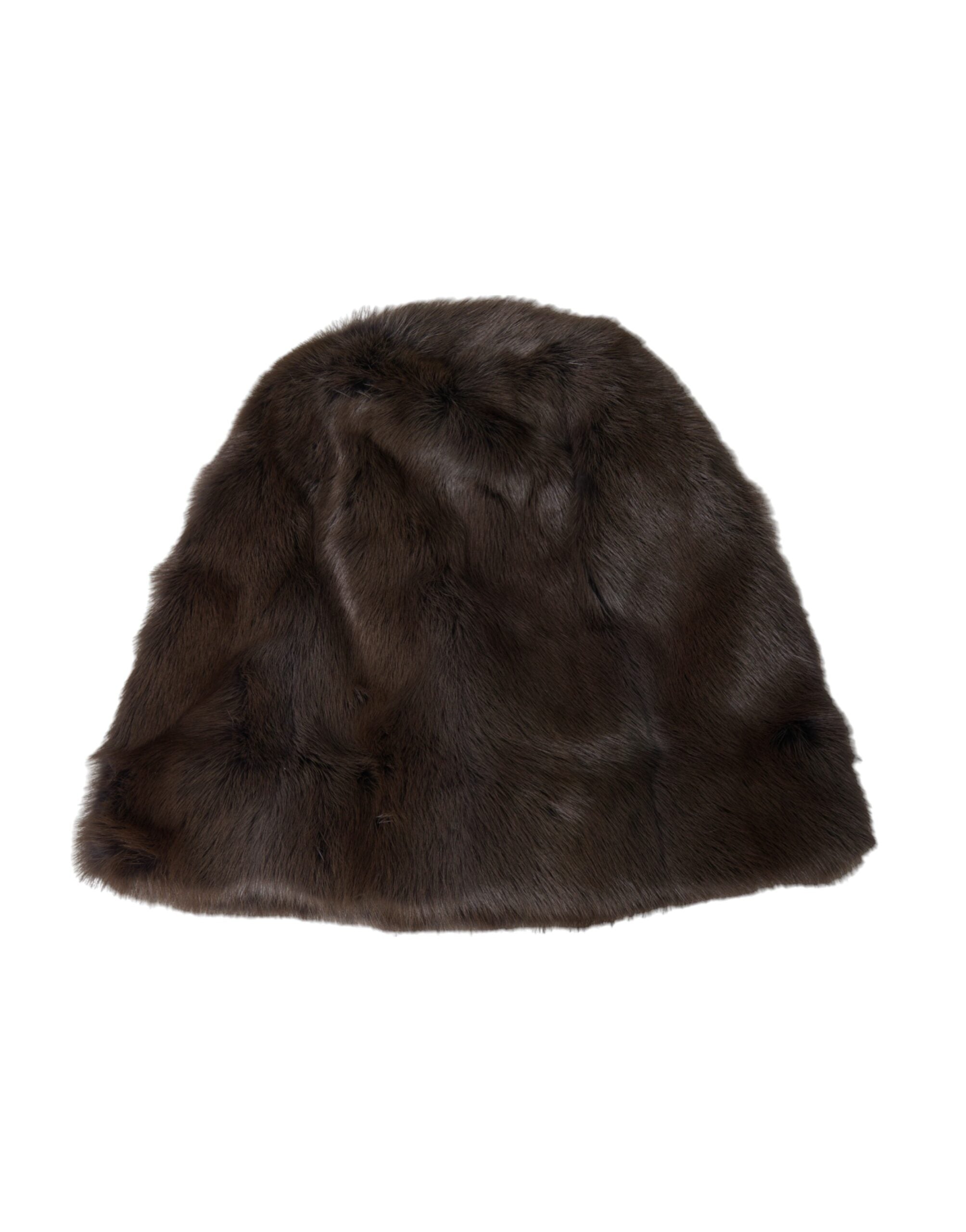 Dolce &amp; Gabbana Braune Wieselpelz-Mütze aus Kaschmir für Damen