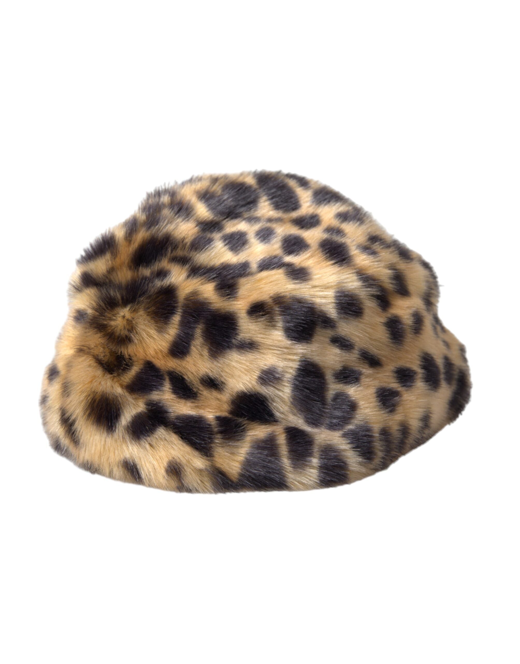 Dolce &amp; Gabbana Brauner Leopardenfell-Bucket-Hut für Damen