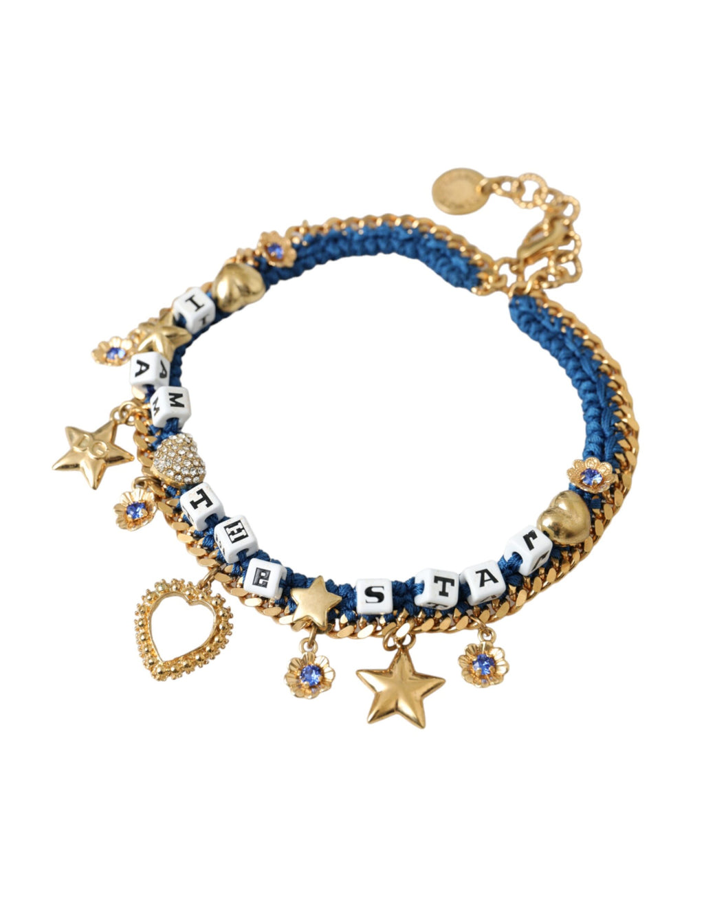 Dolce &amp; Gabbana – Goldfarbenes Messingkettenarmband „Iam The Star“