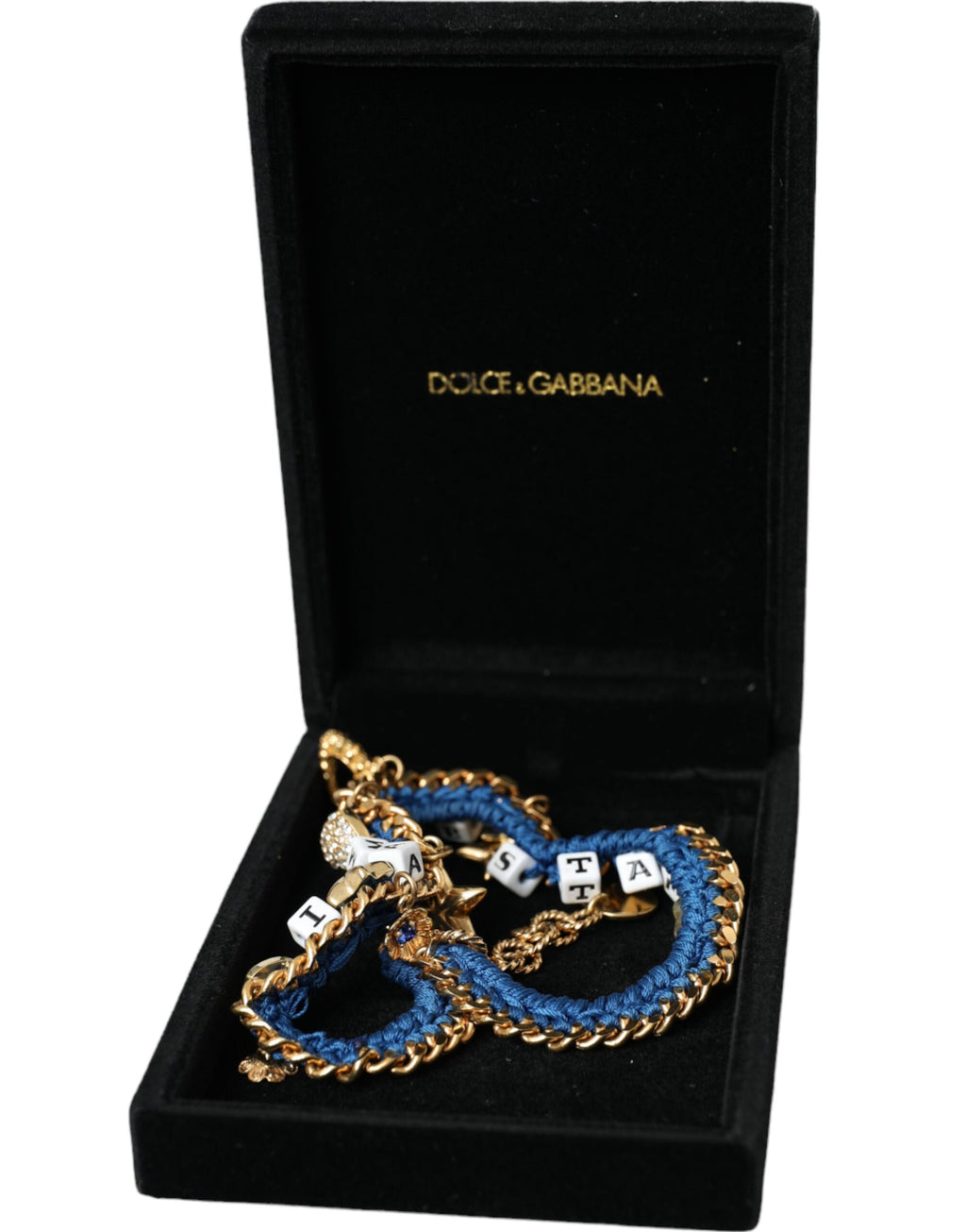 Dolce &amp; Gabbana – Goldfarbenes Messingkettenarmband „Iam The Star“