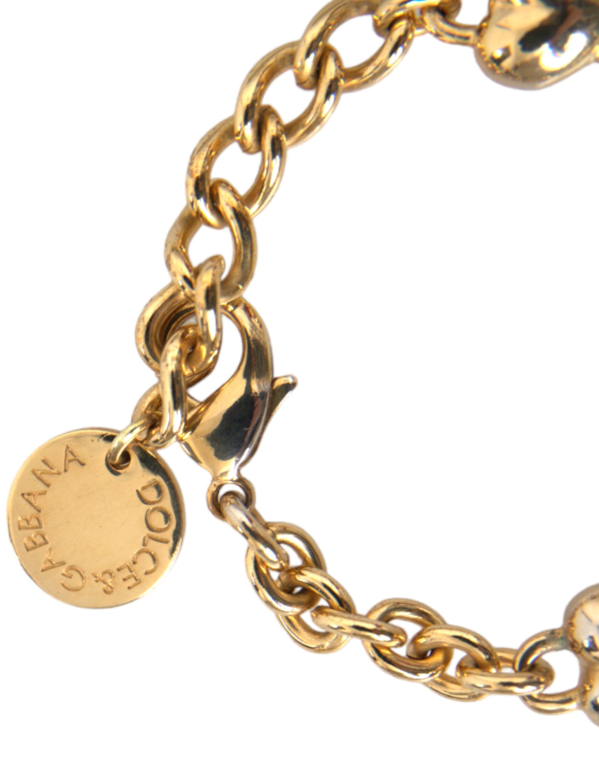 Dolce &amp; Gabbana – Herzarmband „MY DOG“ aus goldfarbener Messingkette