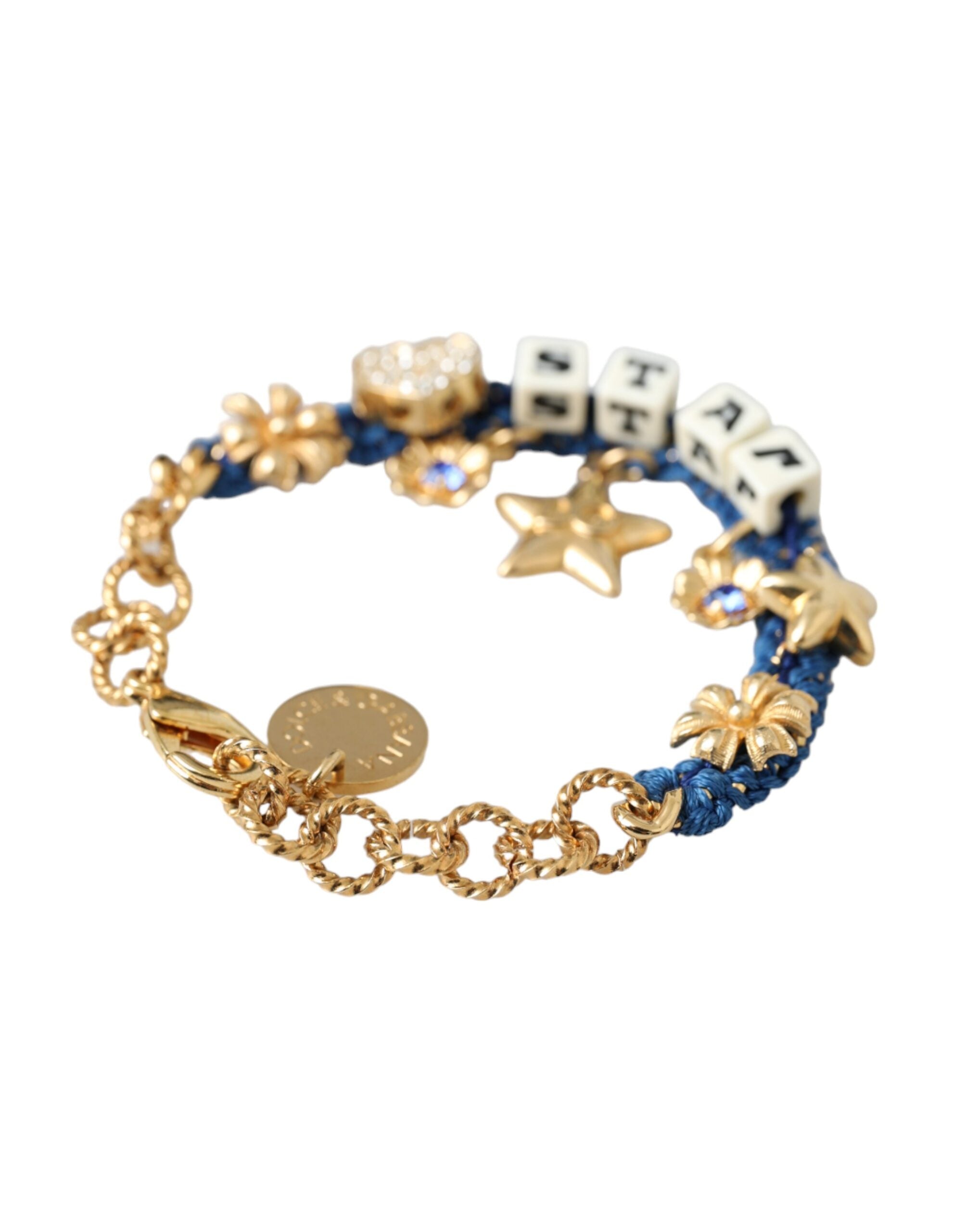 Dolce &amp; Gabbana – Goldfarbenes, modisches Kettenarmband aus Messing mit Stern