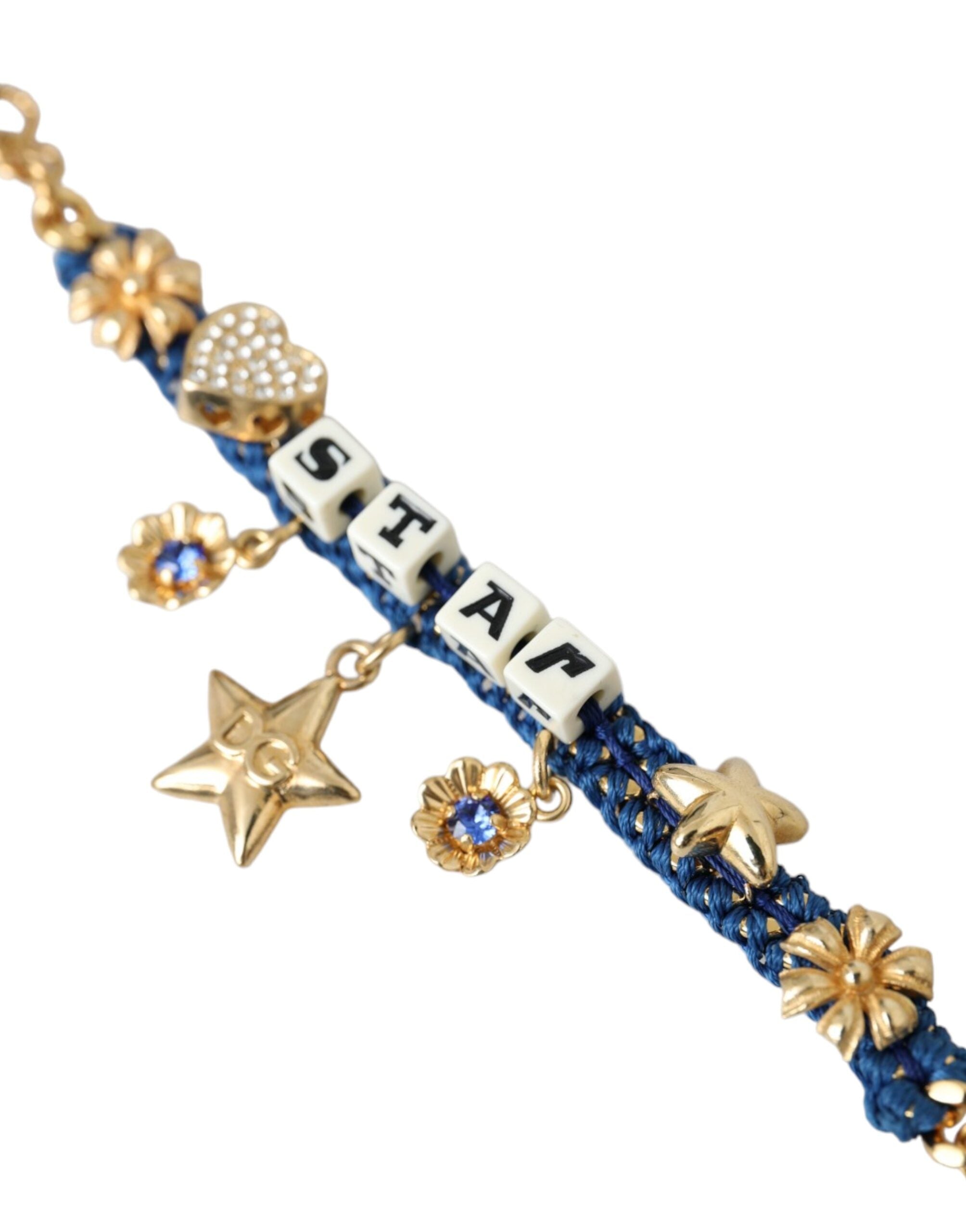 Dolce &amp; Gabbana – Goldfarbenes, modisches Kettenarmband aus Messing mit Stern