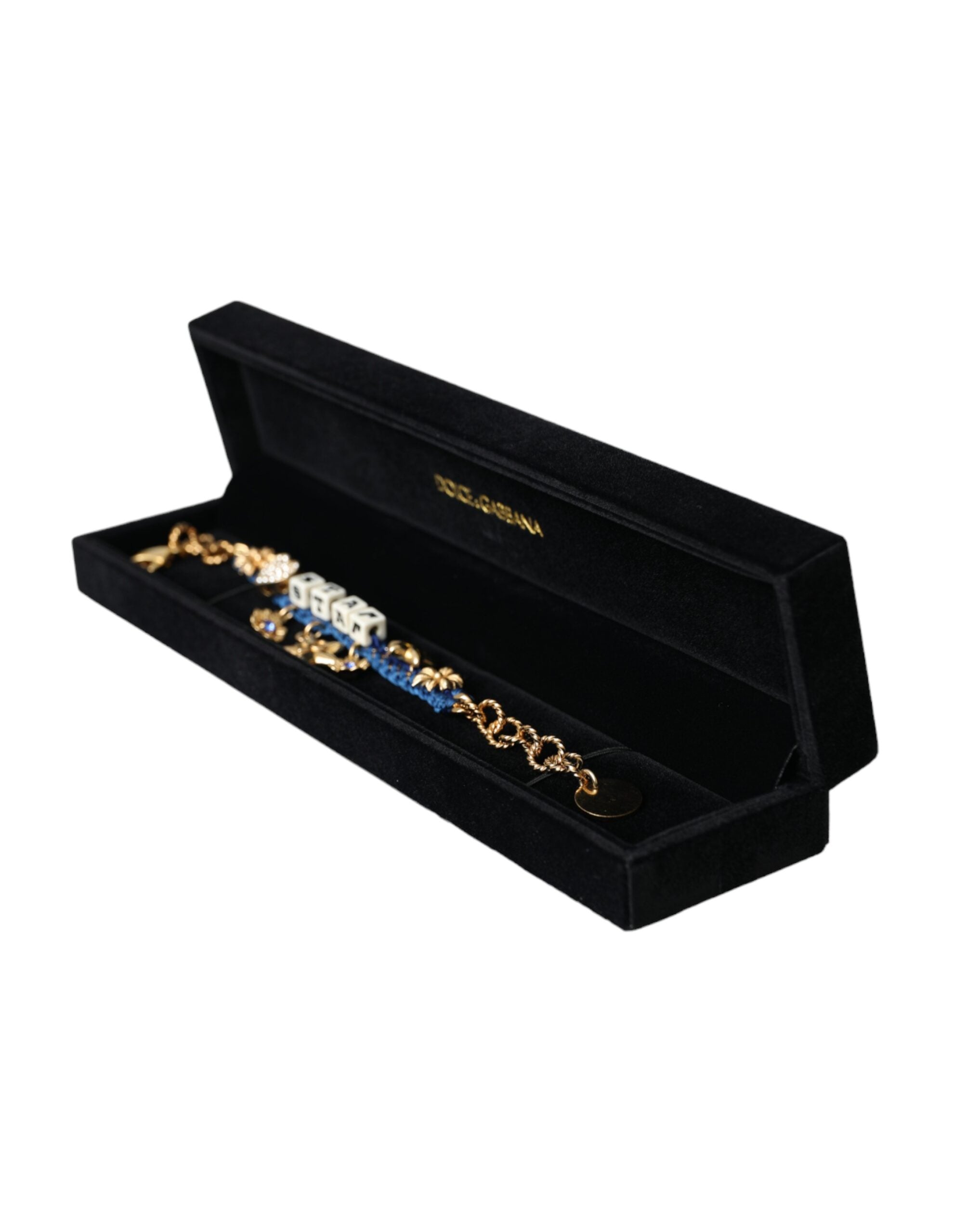 Dolce &amp; Gabbana – Goldfarbenes, modisches Kettenarmband aus Messing mit Stern