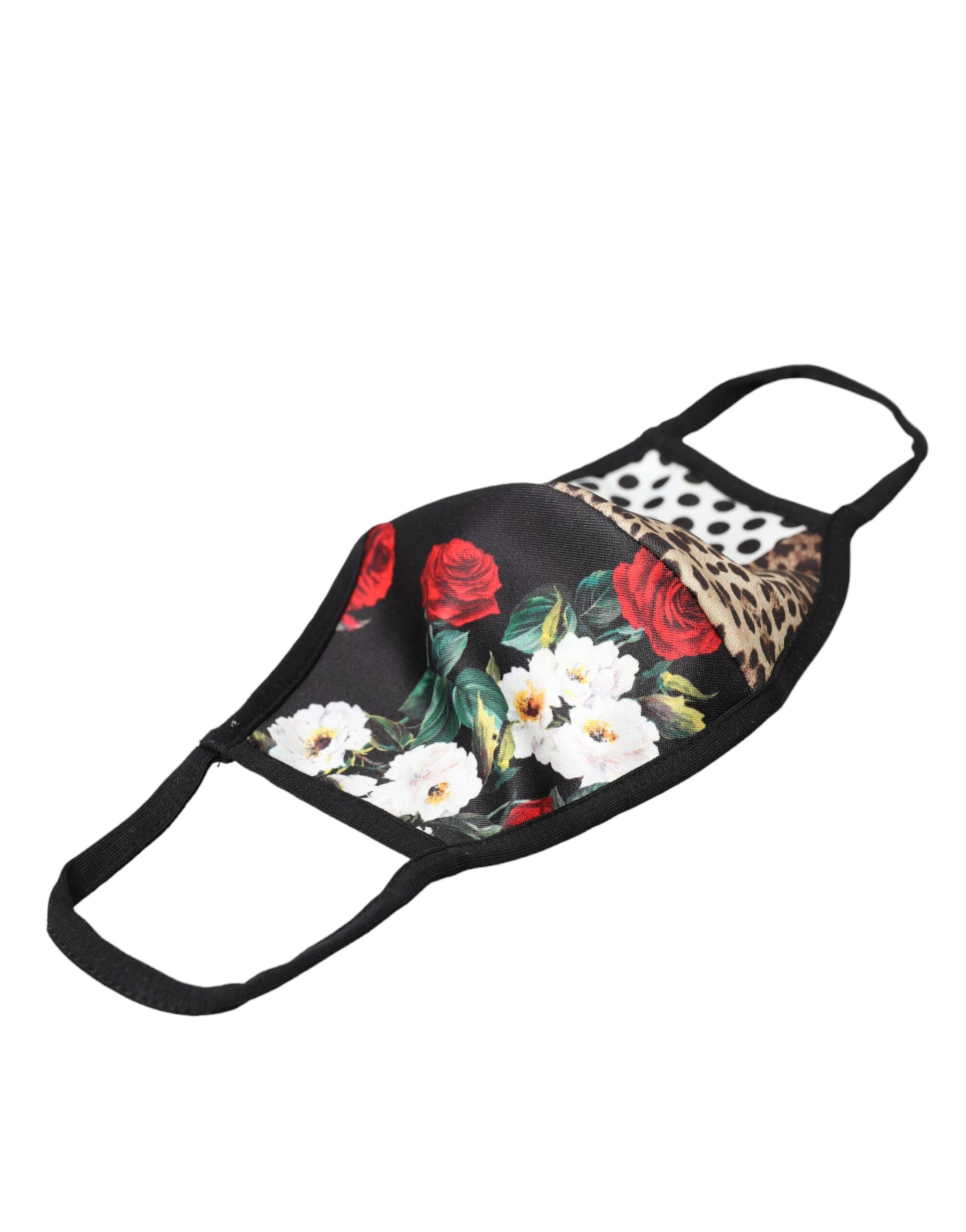 Dolce &amp; Gabbana Gesichtsmaske mit elastischem Ohrschlaufenband und Leopardenmuster, mehrfarbig