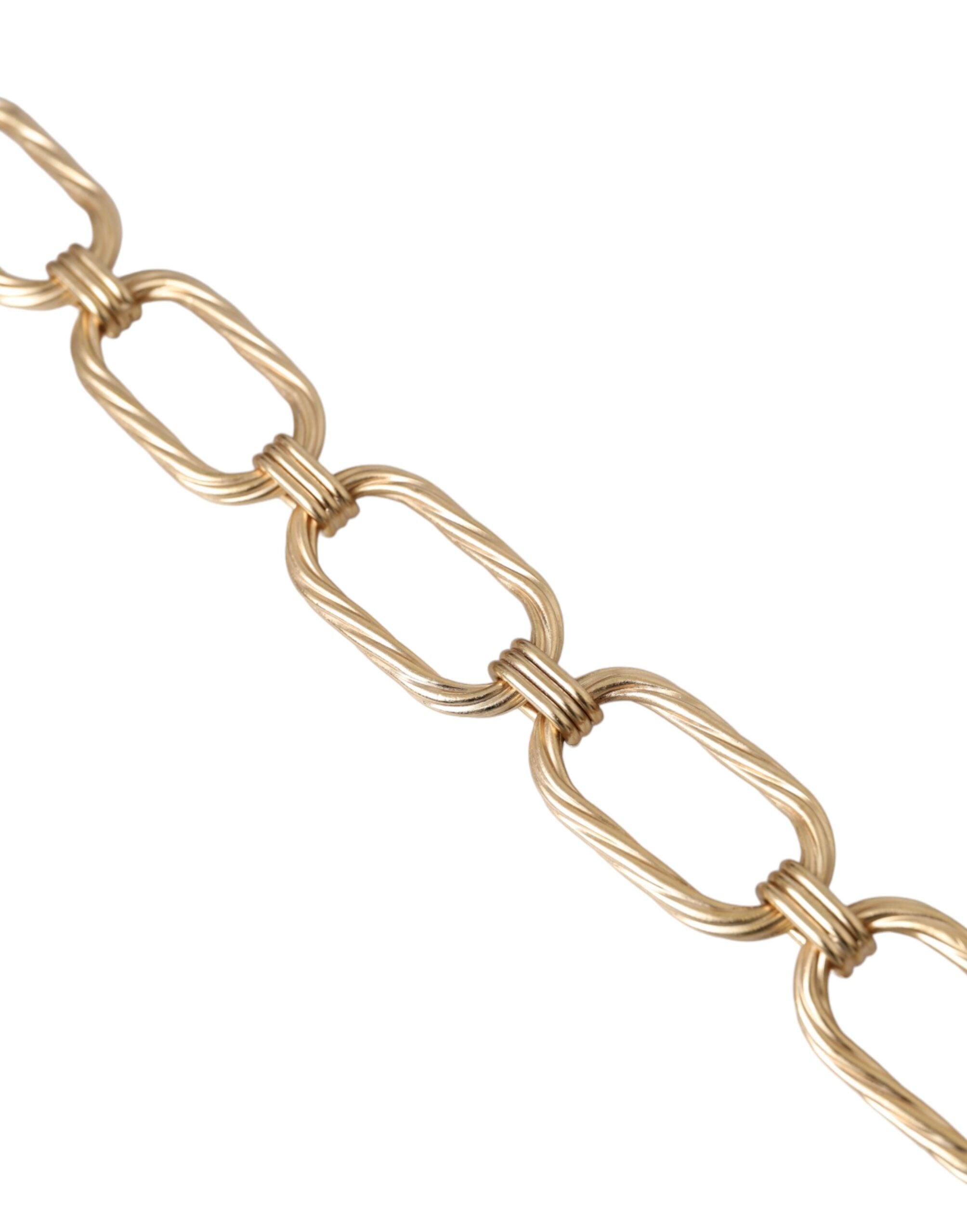 Dolce &amp; Gabbana – Halskette mit großer Gliederkette aus goldfarbenem Messing