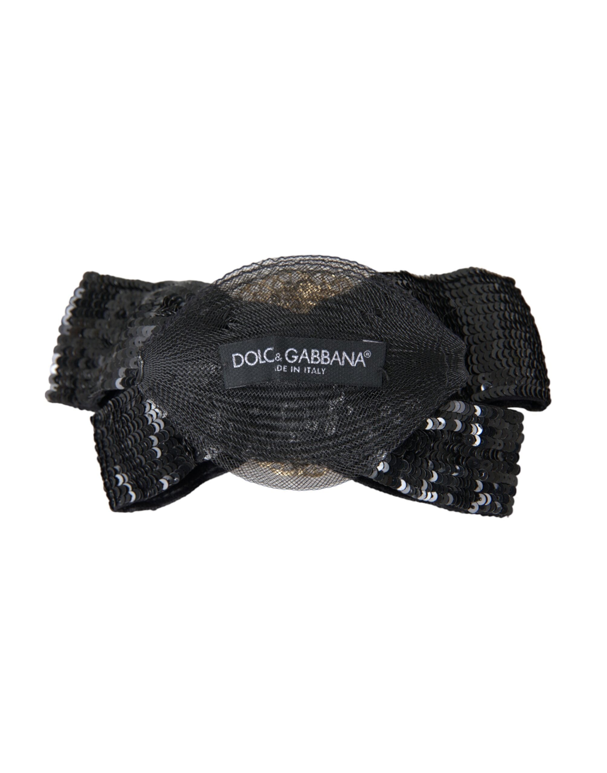 Dolce &amp; Gabbana – Handgemachte Haarnadel mit schwarzer Paillettenperle