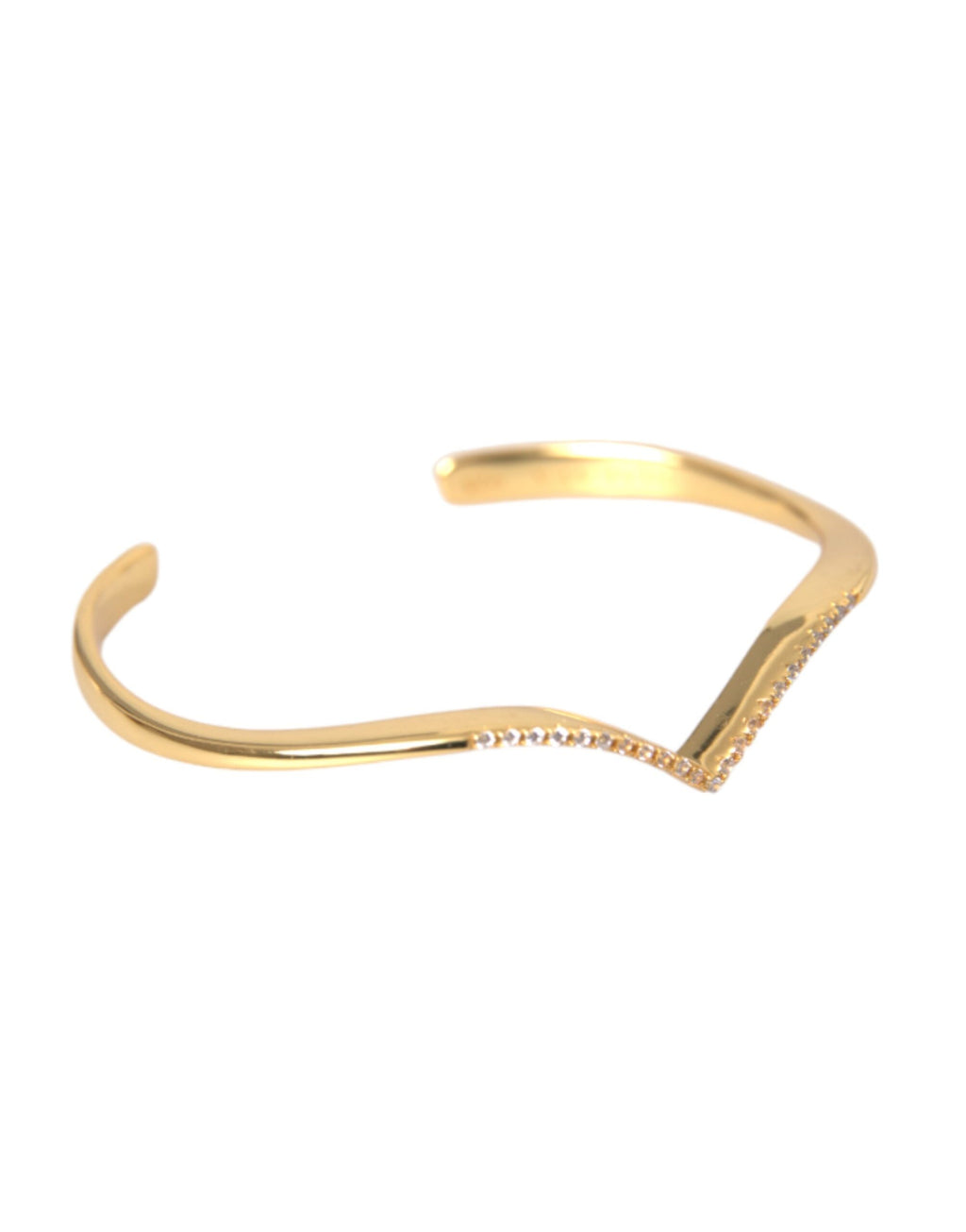 Nialaya Gewölbtes Flügel-Armband Skyfall Gold CZ 925