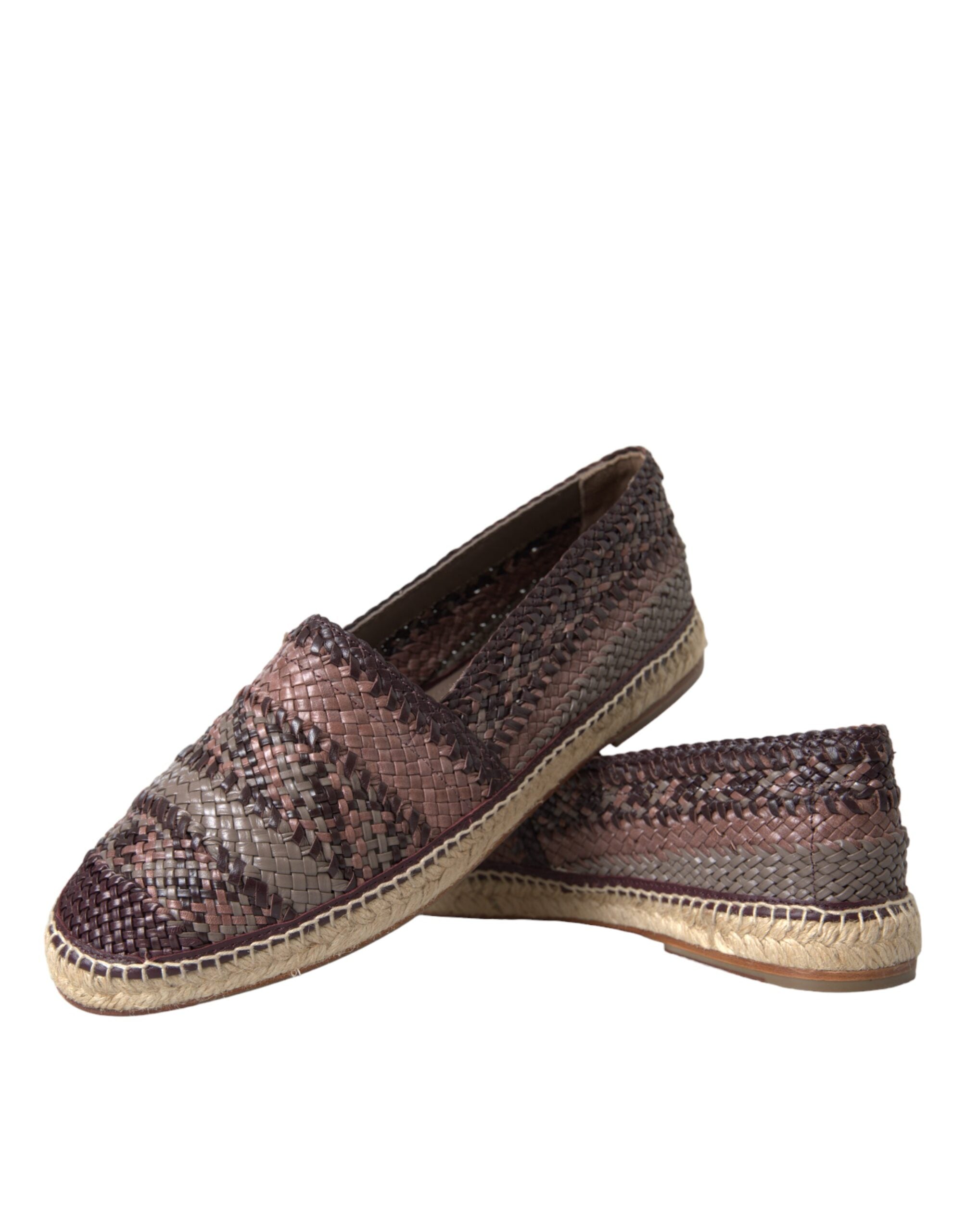 Dolce &amp; Gabbana – Espadrilles aus braunem Büffelleder