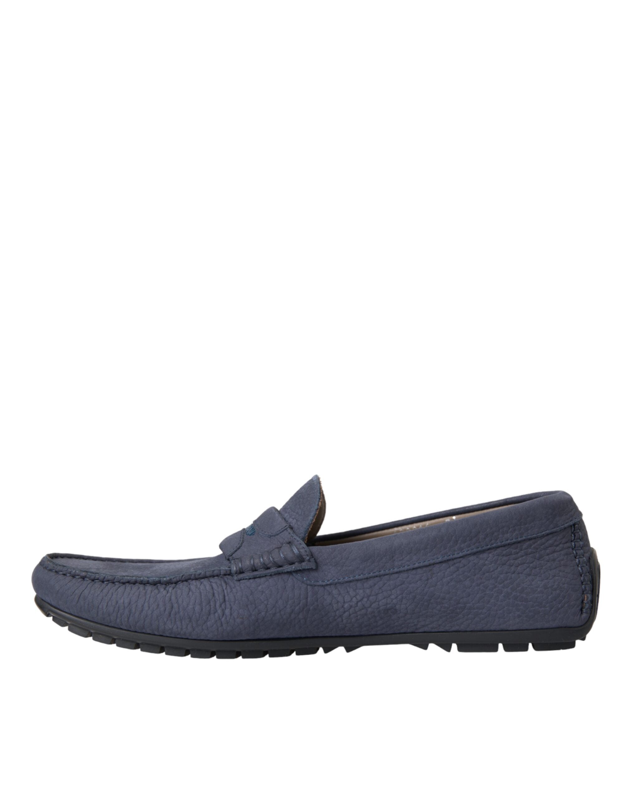 Dolce &amp; Gabbana – Blaue Mokassins aus Kalbsleder