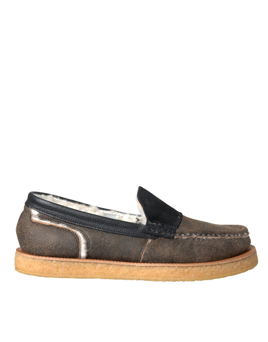 Dolce &amp; Gabbana Loafer aus Leder in Braun und Schwarz für Herren