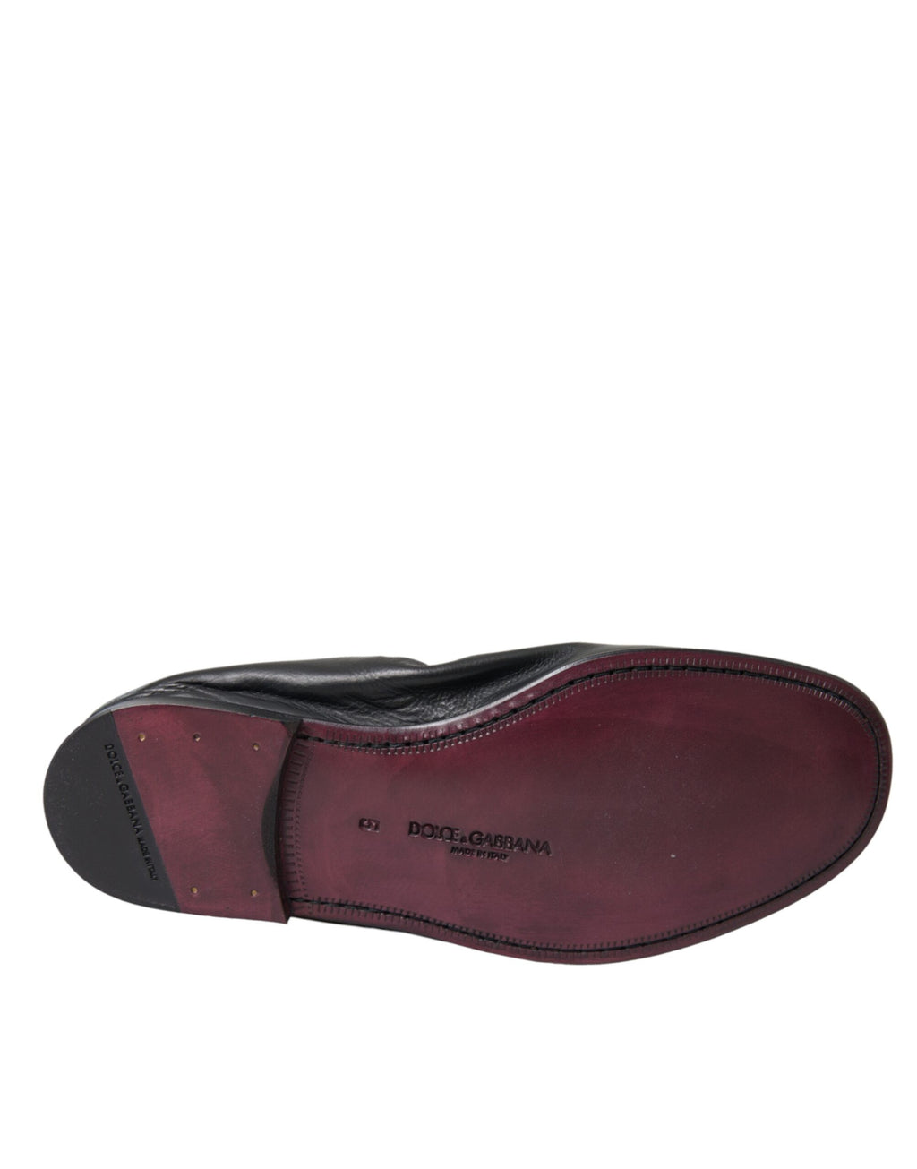 Dolce &amp; Gabbana – Schwarze Leder-Loafer mit Logo-Stickerei für Herren