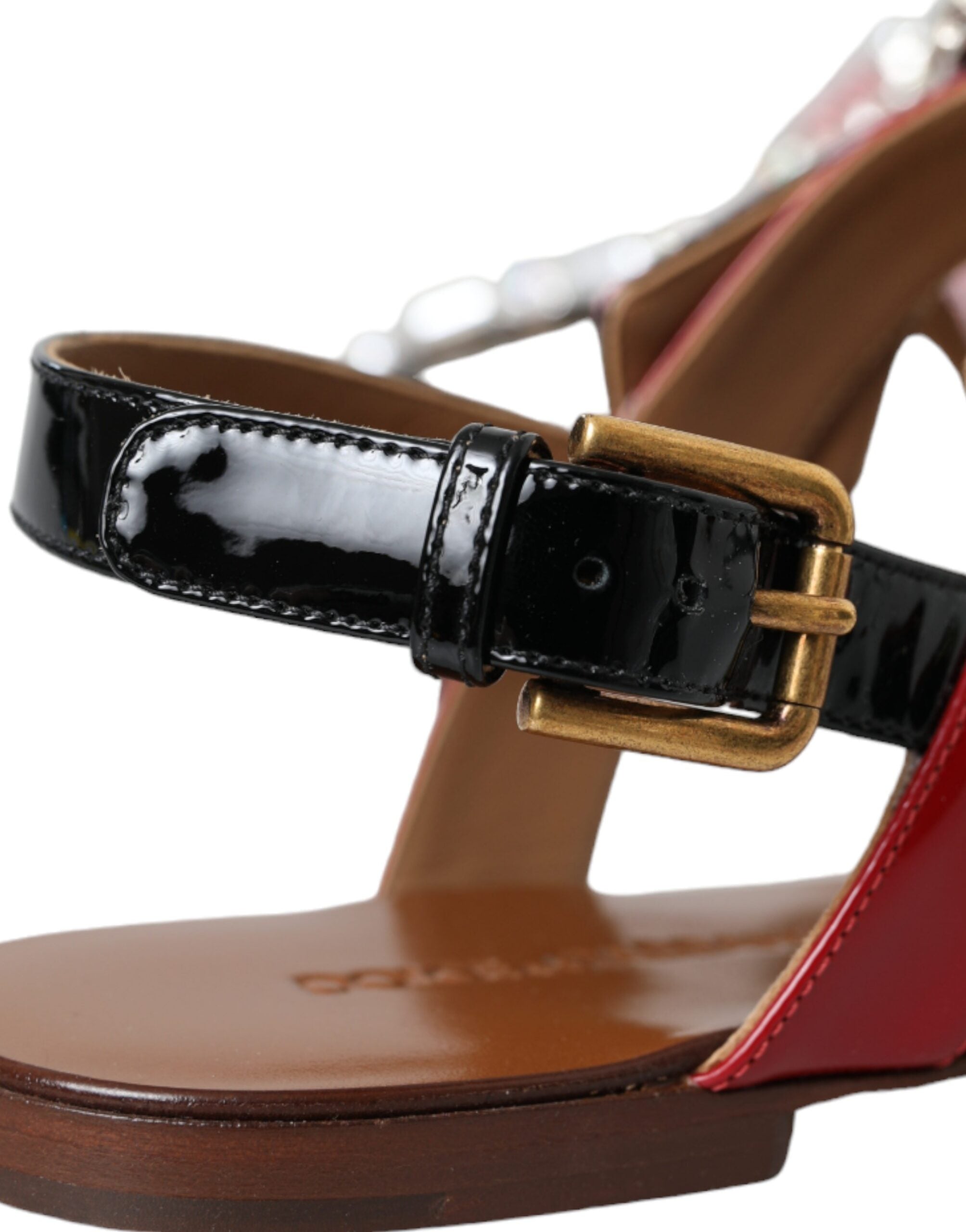 Dolce &amp; Gabbana Mehrfarbige Kristallsandalen Flip-Flops Schuhe
