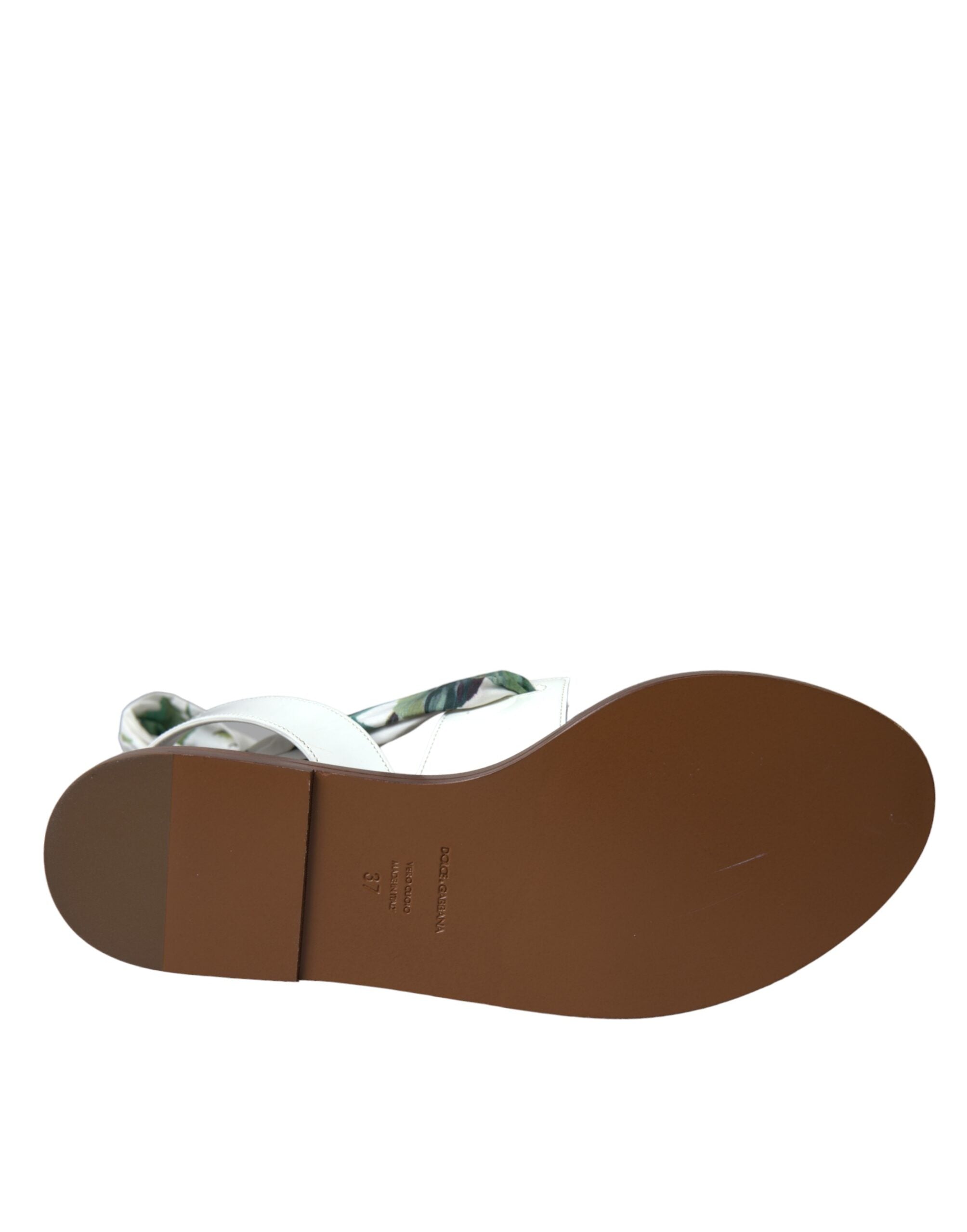 Dolce &amp; Gabbana Sandalen mit Knöchelriemen und Blumenmuster, mehrfarbig