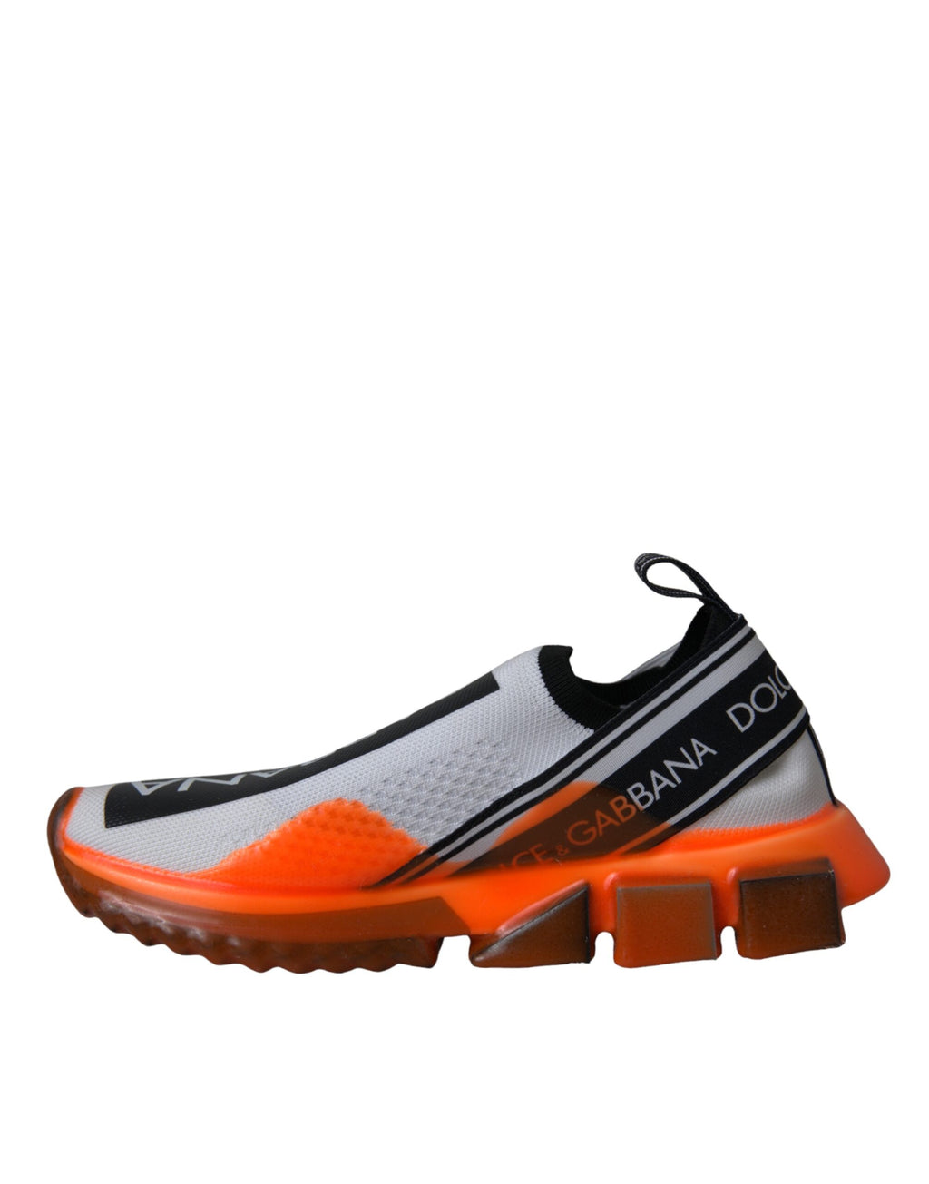 Dolce &amp; Gabbana Sorrento Slip-On Sneakers in Schwarz/Weiß/Orange