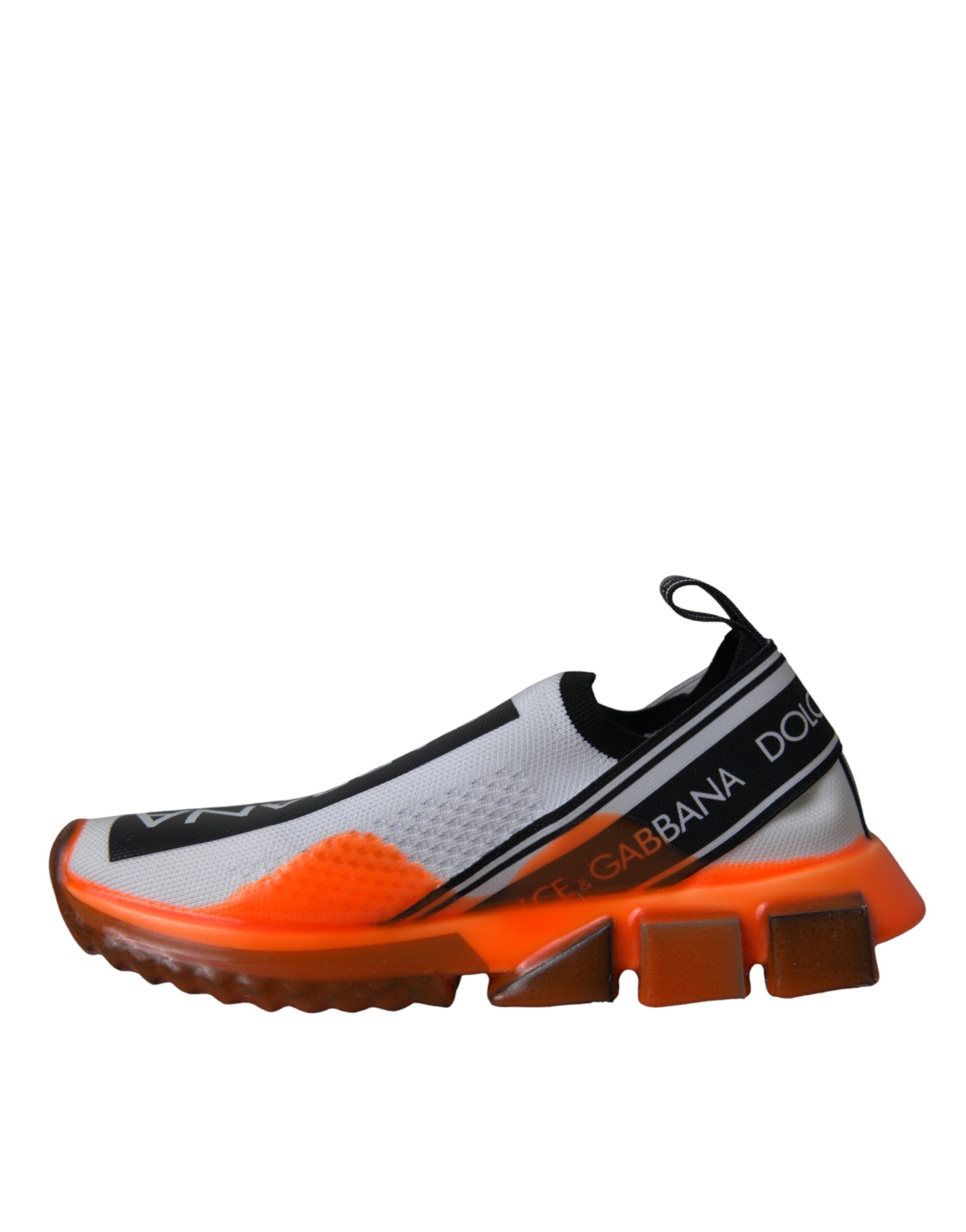 Dolce &amp; Gabbana Sorrento Slip-On Sneakers in Schwarz/Weiß/Orange