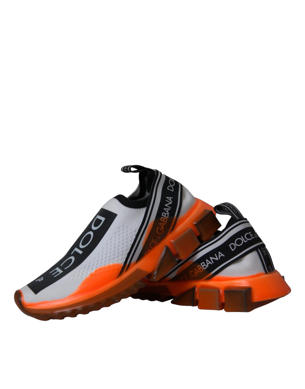 Dolce &amp; Gabbana Sorrento Slip-On Sneakers in Schwarz/Weiß/Orange