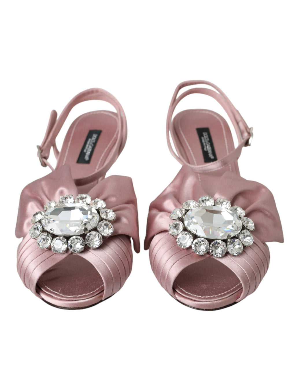 Dolce &amp; Gabbana Rosa Keira Kristall Heels Sandalen Schuhe