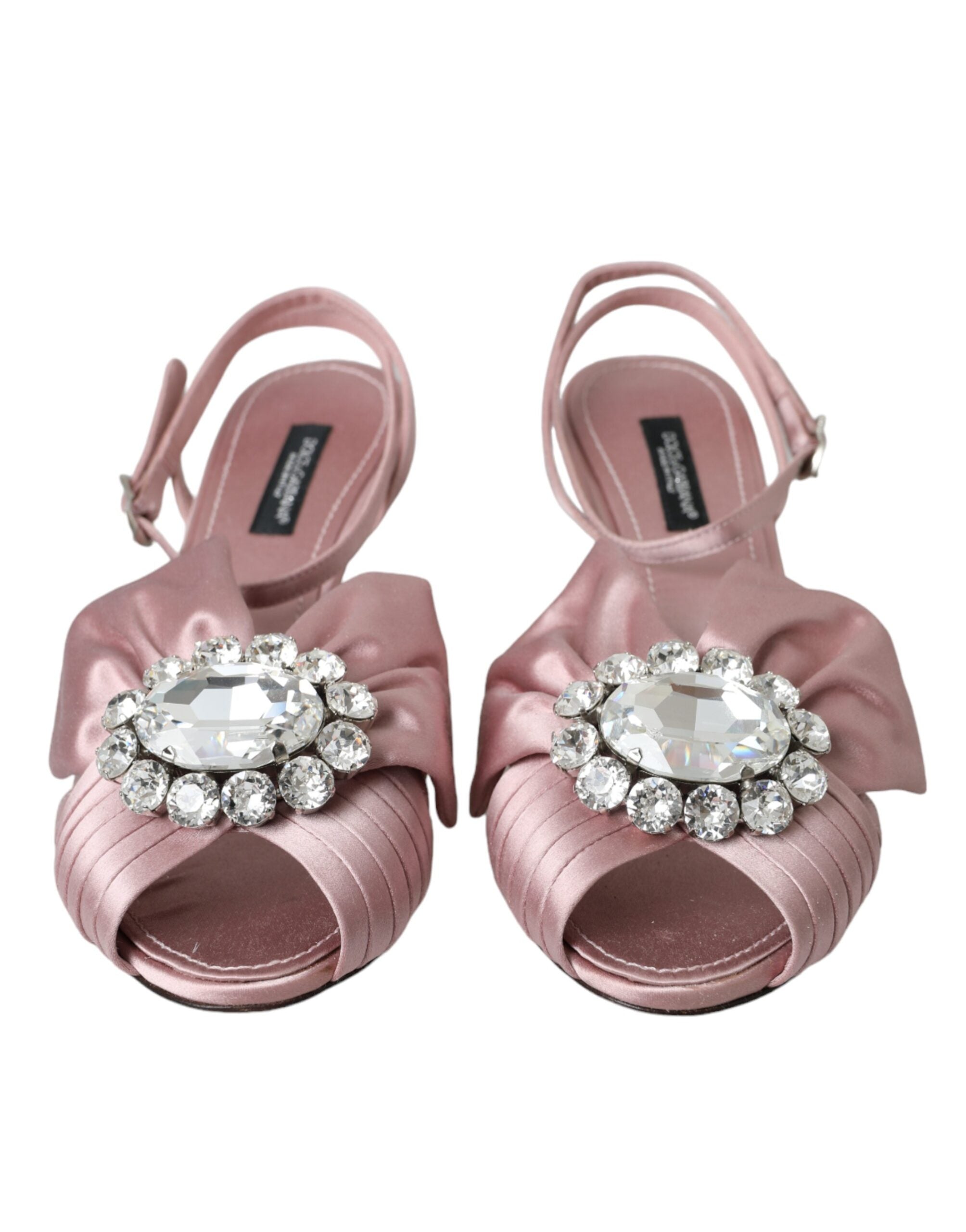 Dolce &amp; Gabbana Rosa Keira Kristall Heels Sandalen Schuhe