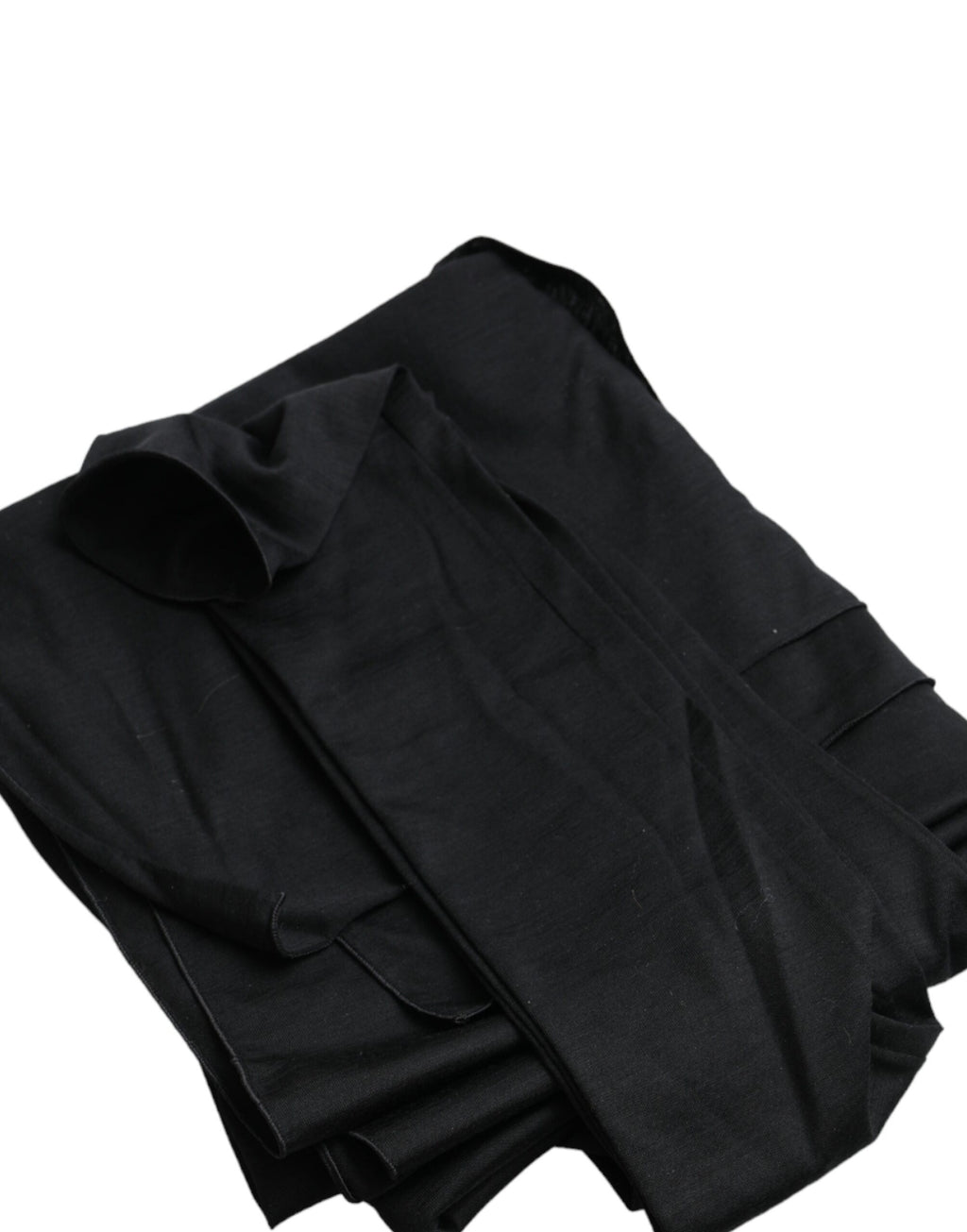Dolce &amp; Gabbana – Asymmetrisches Langarm-Top aus schwarzer Wolle mit Cut-outs