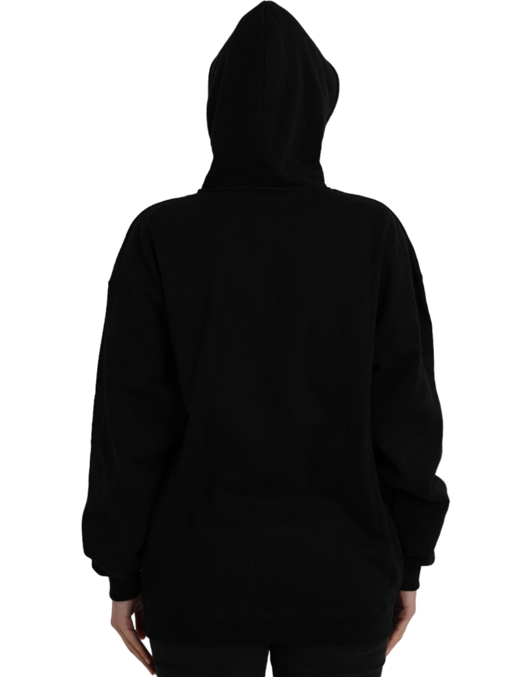 Balenciaga – Schwarzer Kapuzenpullover aus Baumwolle mit Logo