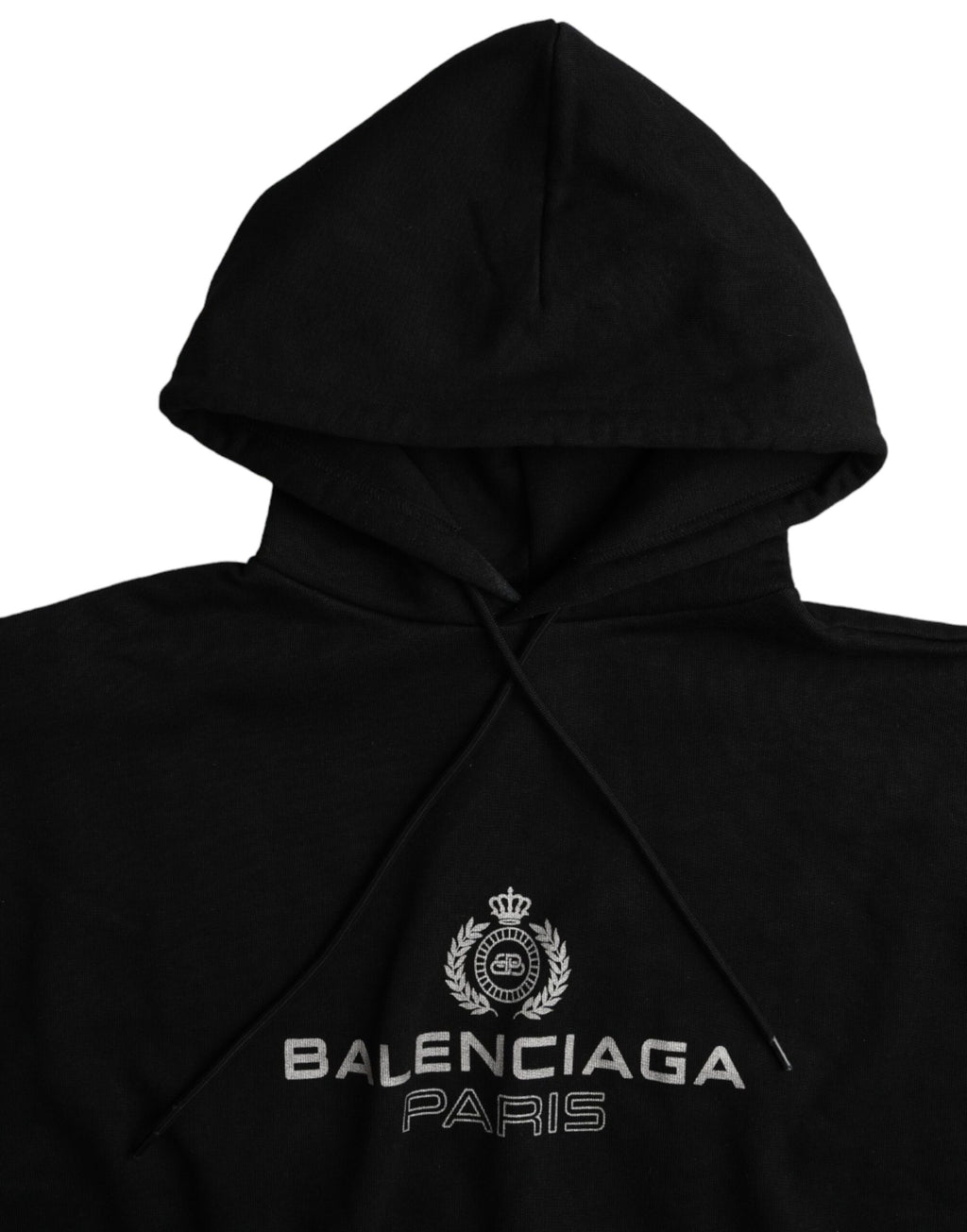 Balenciaga – Schwarzer Kapuzenpullover aus Baumwolle mit Logo