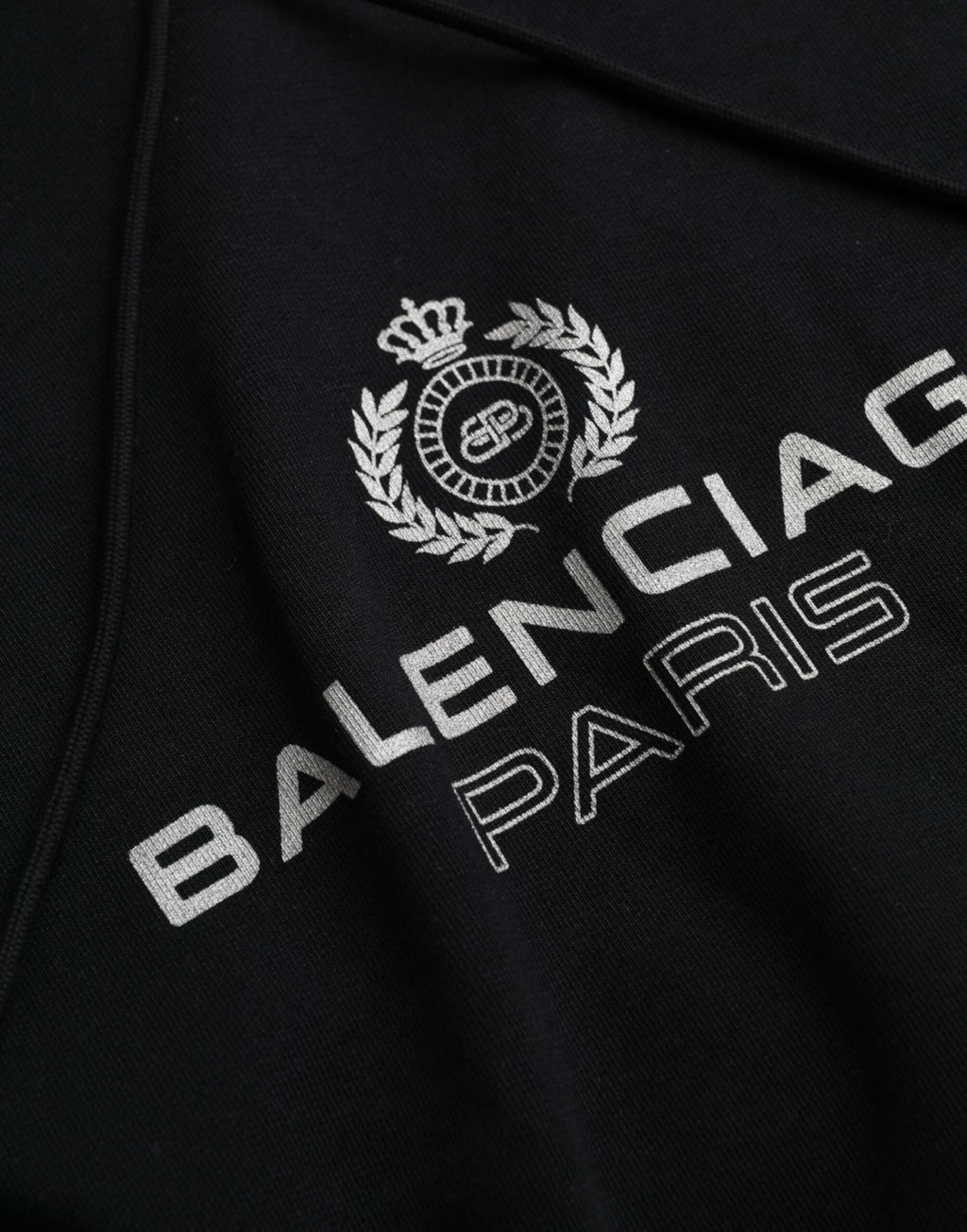 Balenciaga – Schwarzer Kapuzenpullover aus Baumwolle mit Logo