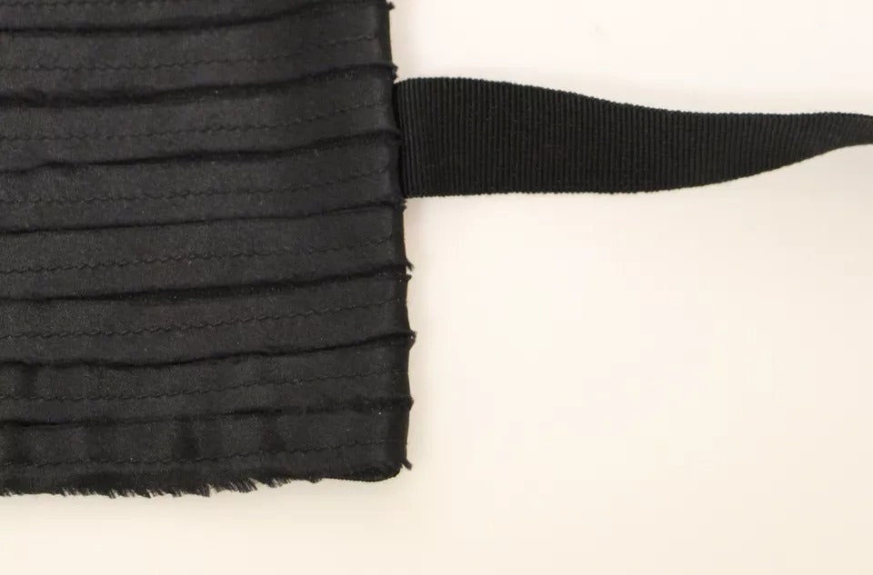 Dolce &amp; Gabbana Damen Taillenkummerbund aus schwarzer Seide