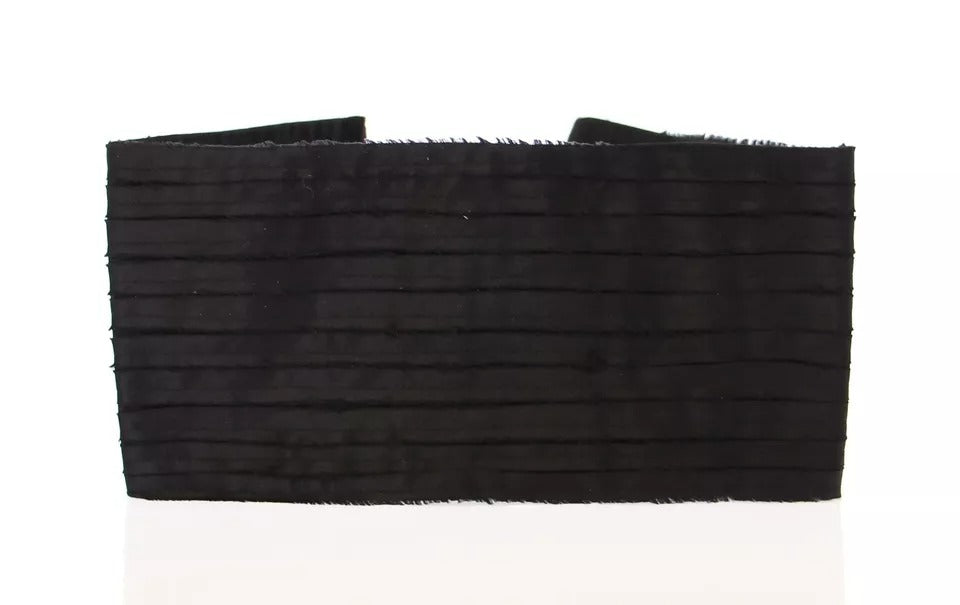 Dolce &amp; Gabbana Damen Taillenkummerbund aus schwarzer Seide