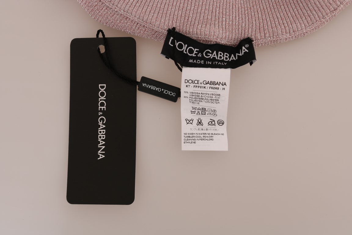 Dolce &amp; Gabbana Elegante rosa Stretchhose mit mittlerer Taille